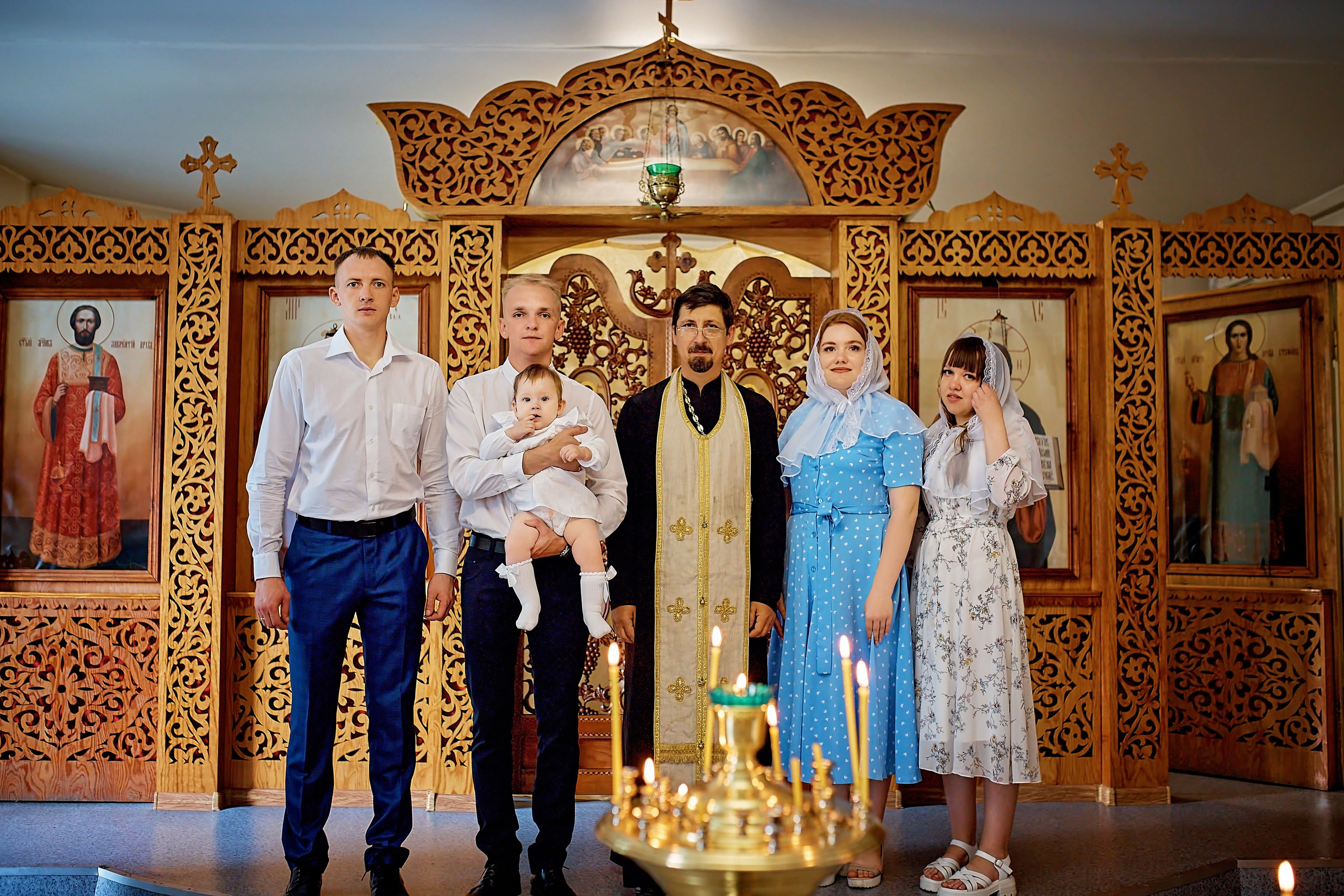 Таинство Крещения Василисы храм Д. Ростовского. Фотограф на Крещение и Венчание в Барнауле