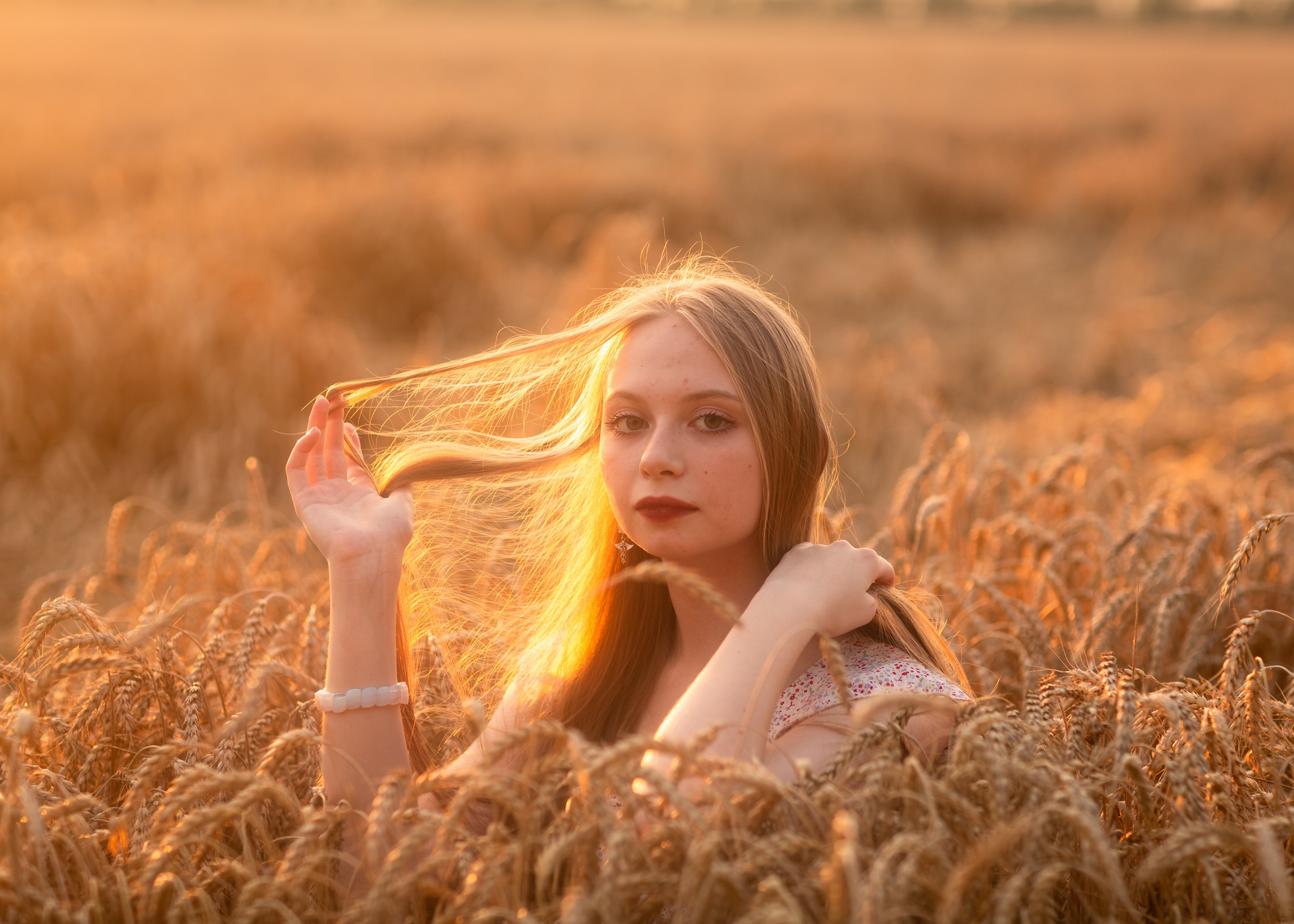Закат в пшеничном поле. Фотограф в Приморско-Ахтарске Марьяна Чопко