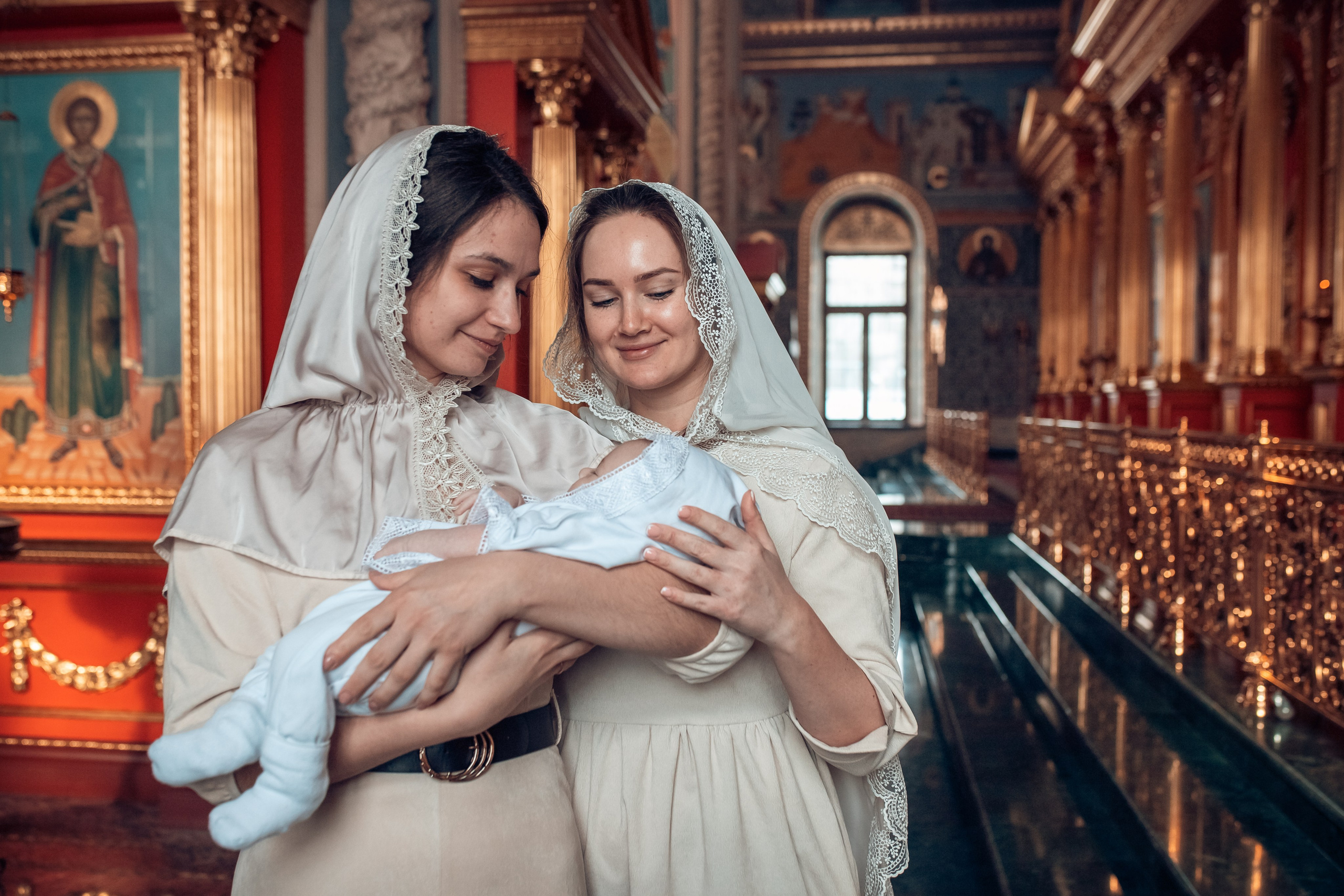 Крещение Тимура в храме Георгия Всеволодовича. Екатерина Крапивина фотограф церковных Таинств в Нижний Новгороде