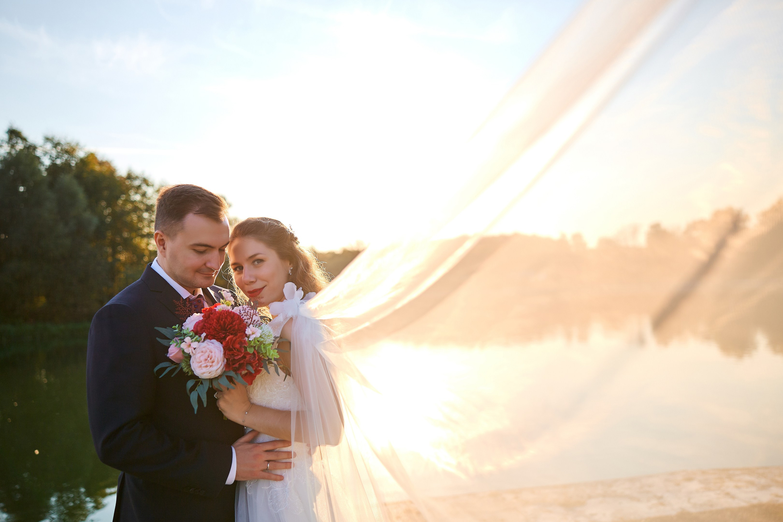 Свадебная фотосессия в Кусково. Свадебный фотограф Сергей Колбинский