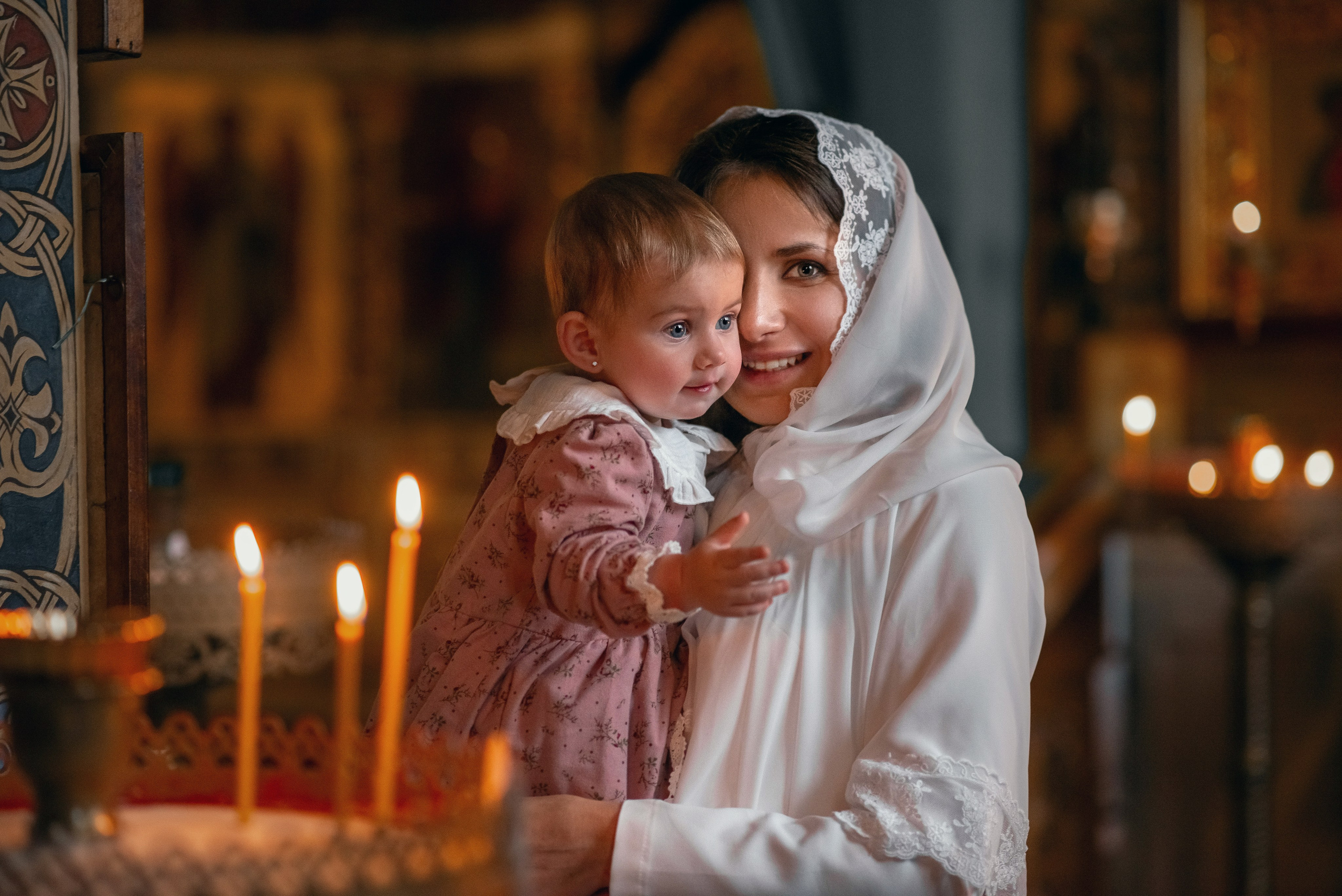 Крещение Настюши в храме Марии Магдалены. Семейный фотограф на выписку из роддома и крещение Минск Настя Гришук