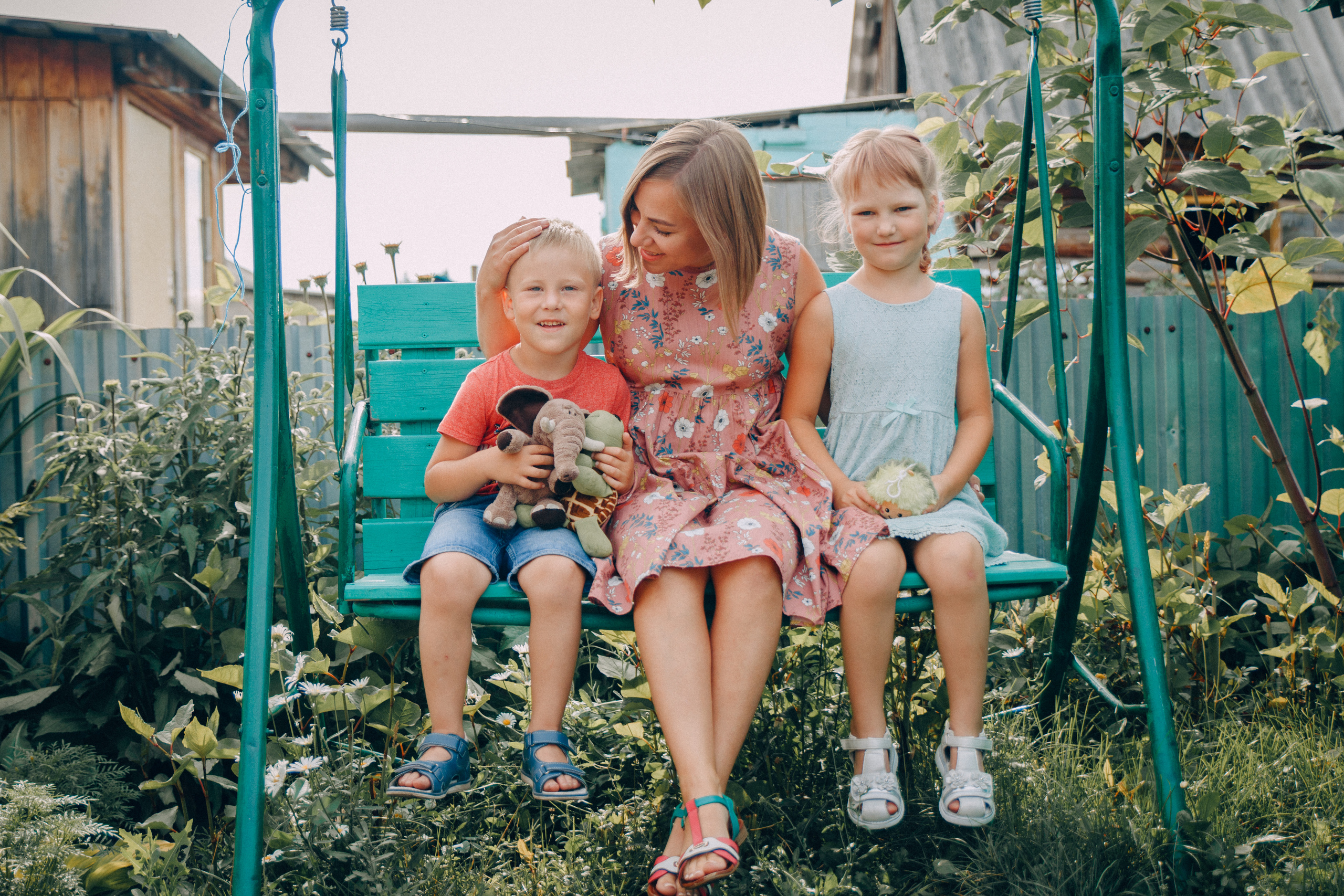 Семейная фотосессия Олеси с детьми. Семейный и женский фотограф в Красноярске Алёна Барковская