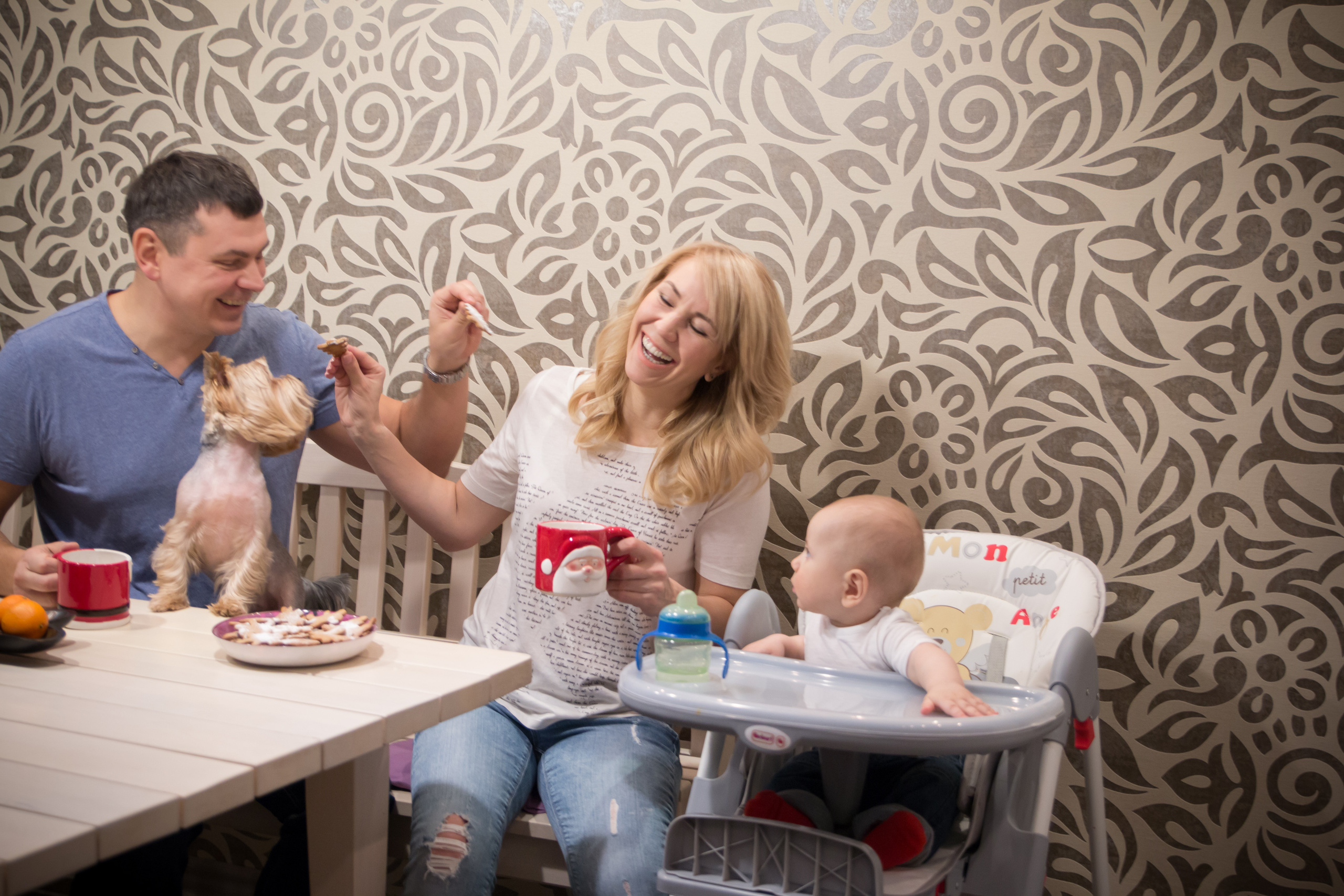 Домашняя новогодняя съёмка Ани с семьёй. Семейный и женский фотограф в Красноярске Алёна Барковская