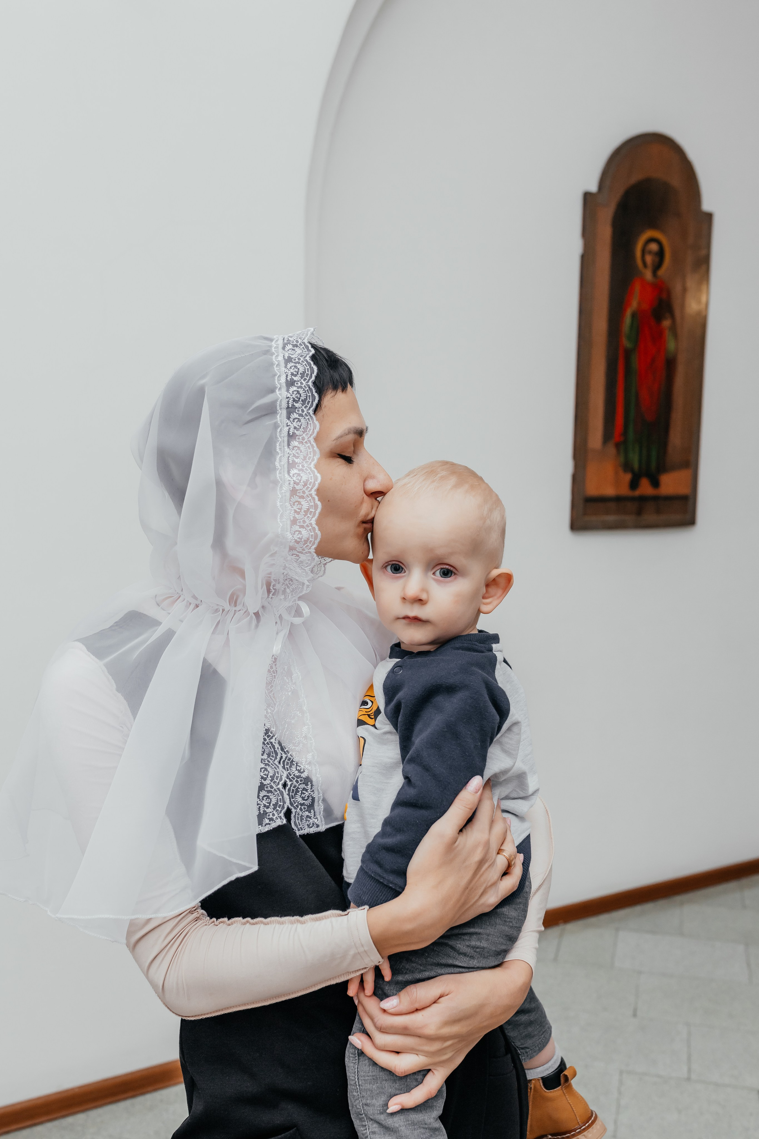 Крещение Георгий. Семейный и домашний фотограф в Москве и МО Королева Валерия