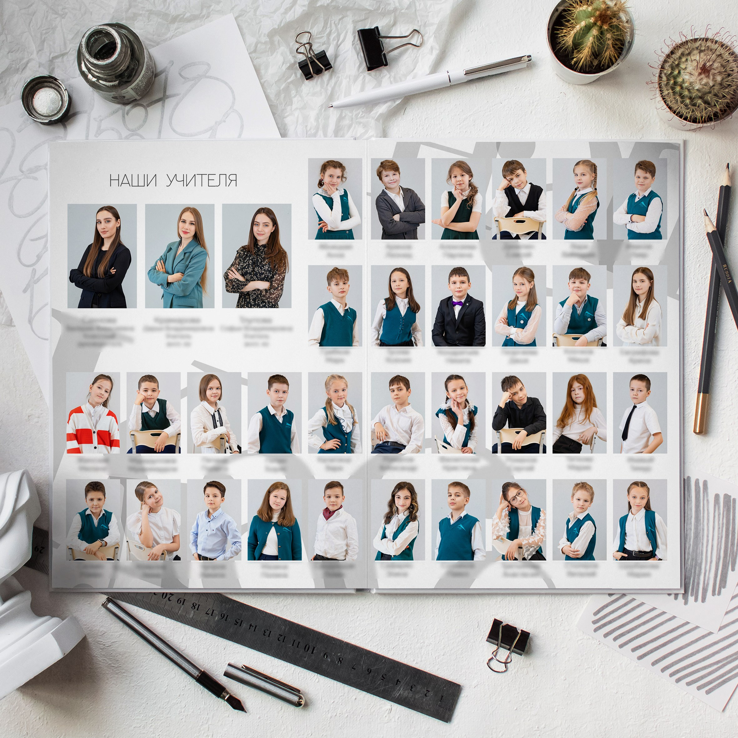 Дизайн «Белый» 20×30 Планшет 2 стр. Выпускные альбомы СПБ для садов и школ | Фотограф Олька Евченко
