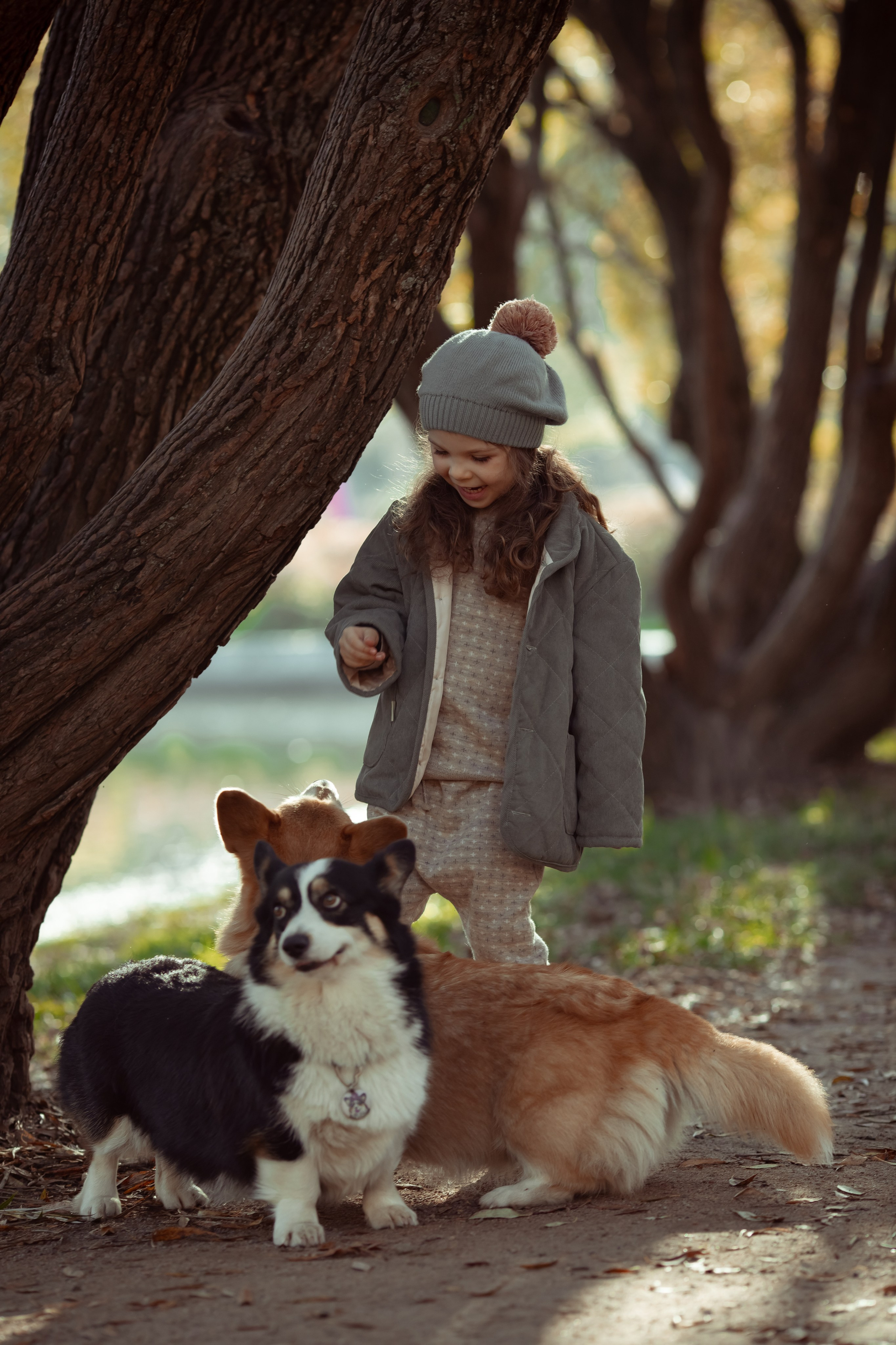 Эва с корги. Семейный и детский фотограф в Москве Дорогова Екатерина