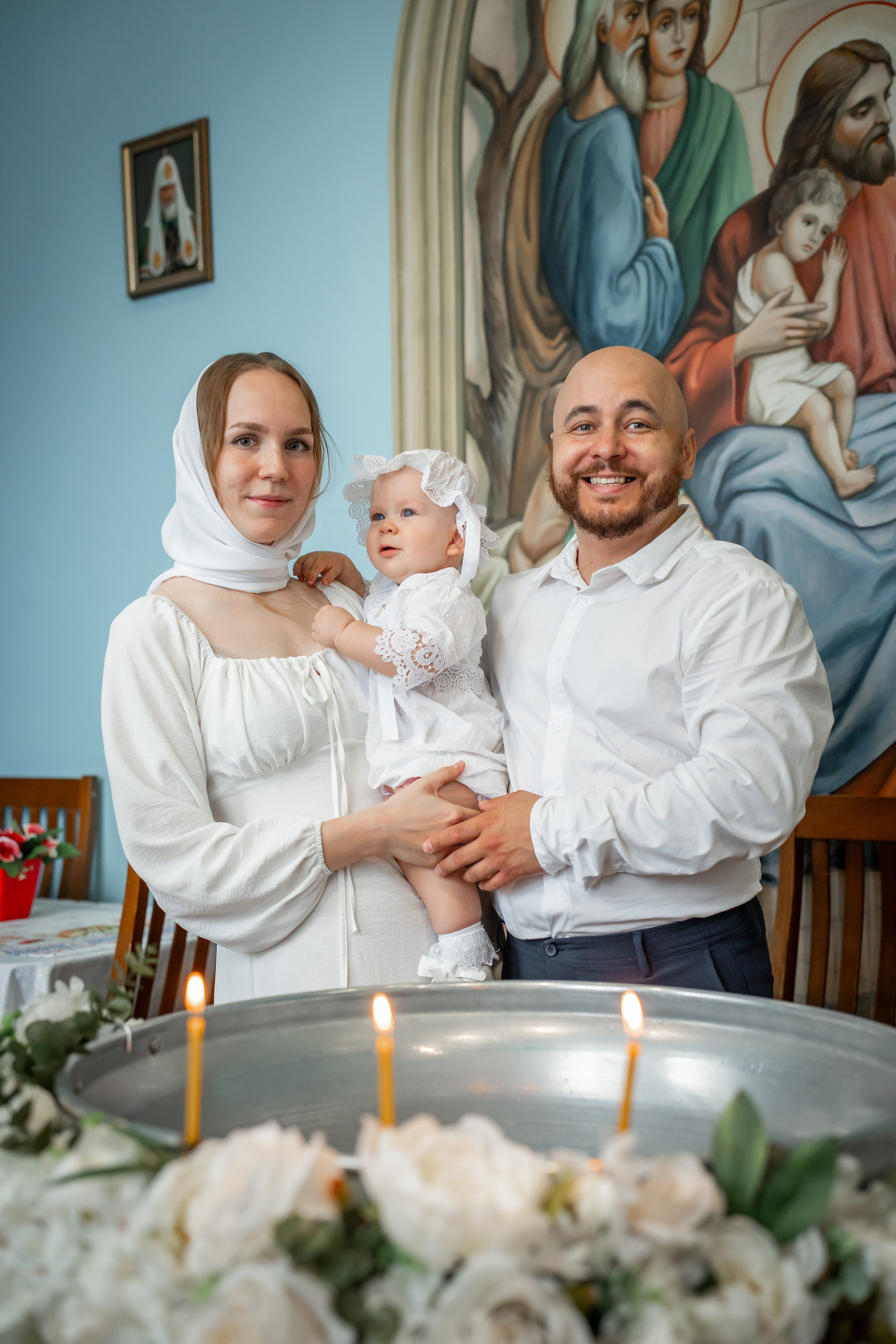 Крещение Таисии в г. Щекино храм в честь иконы Божией матери. Фотограф на Крещение Тула и Венчание в Туле, детский и семейный фотограф