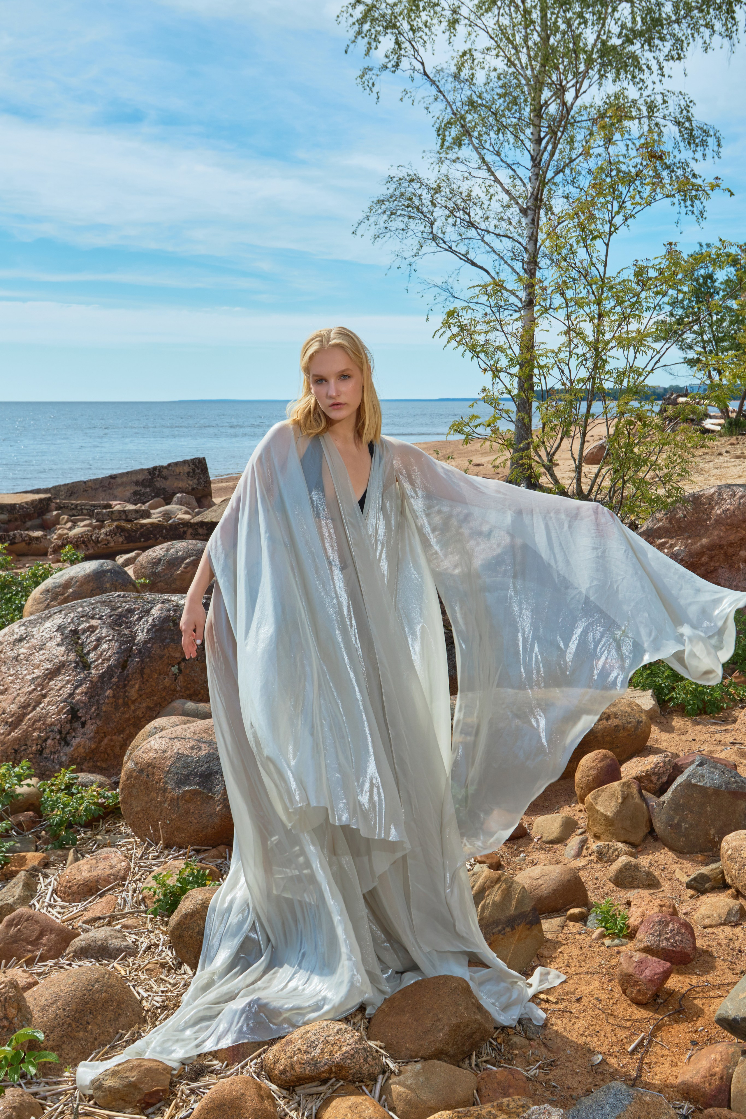 Съёмка на Финском заливе. Одежда из Санкт-Петербурга СИНИОКО