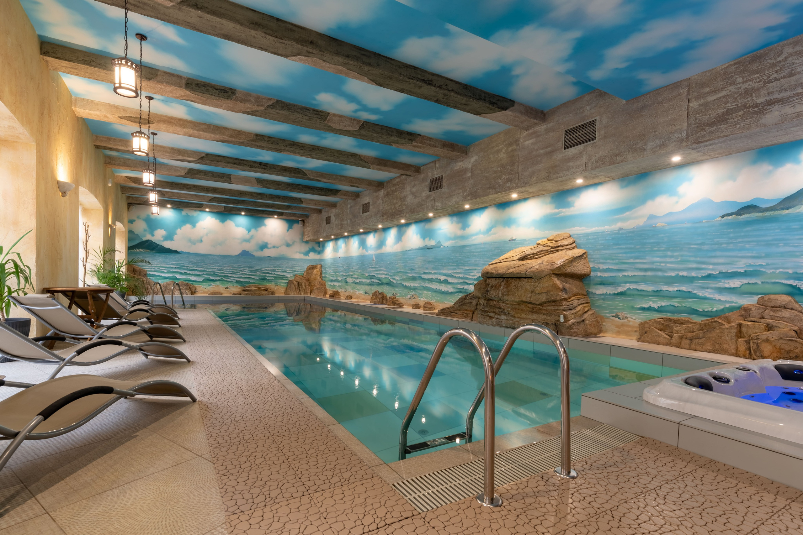 Интерьерная фотосъёмка СПА (Бассейн+сауна+хамам) в Санкт-Петербурге