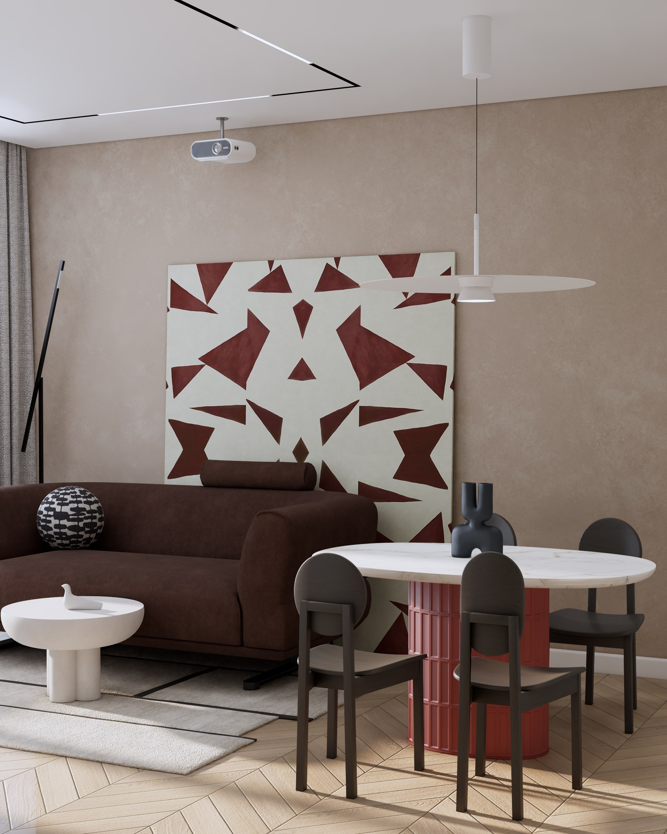 P.U.L.S.E Living Room | Design & Visualization. Интерьерная визуализация SketchUp+Enscape