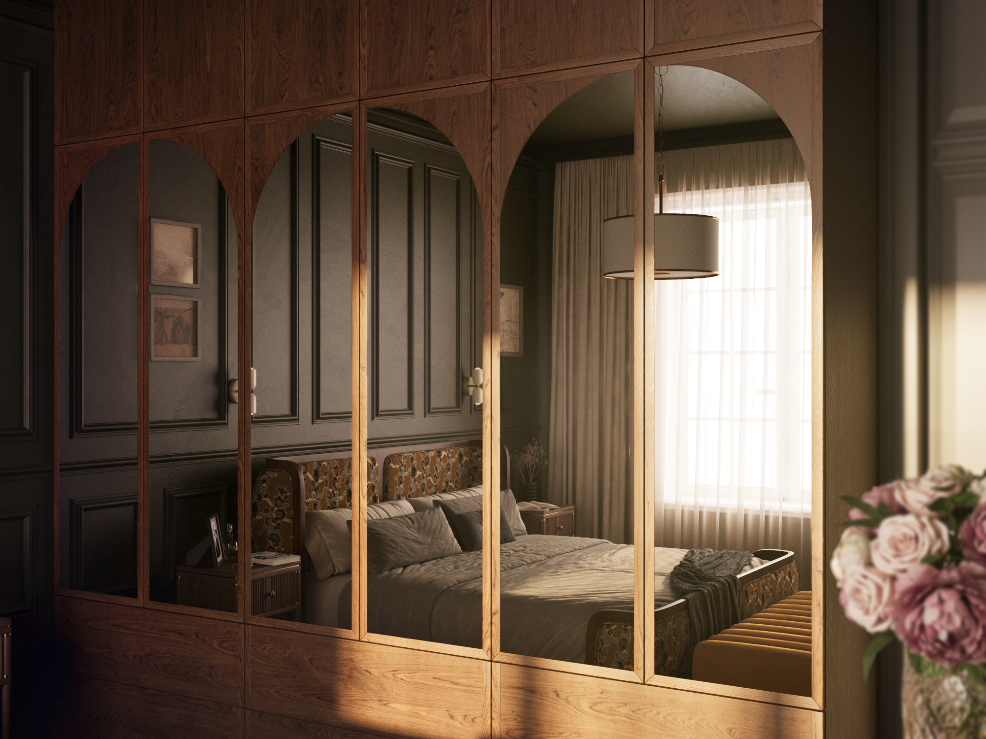 Спальная комната. город Светлогорск. 3d визуализатор интерьеров