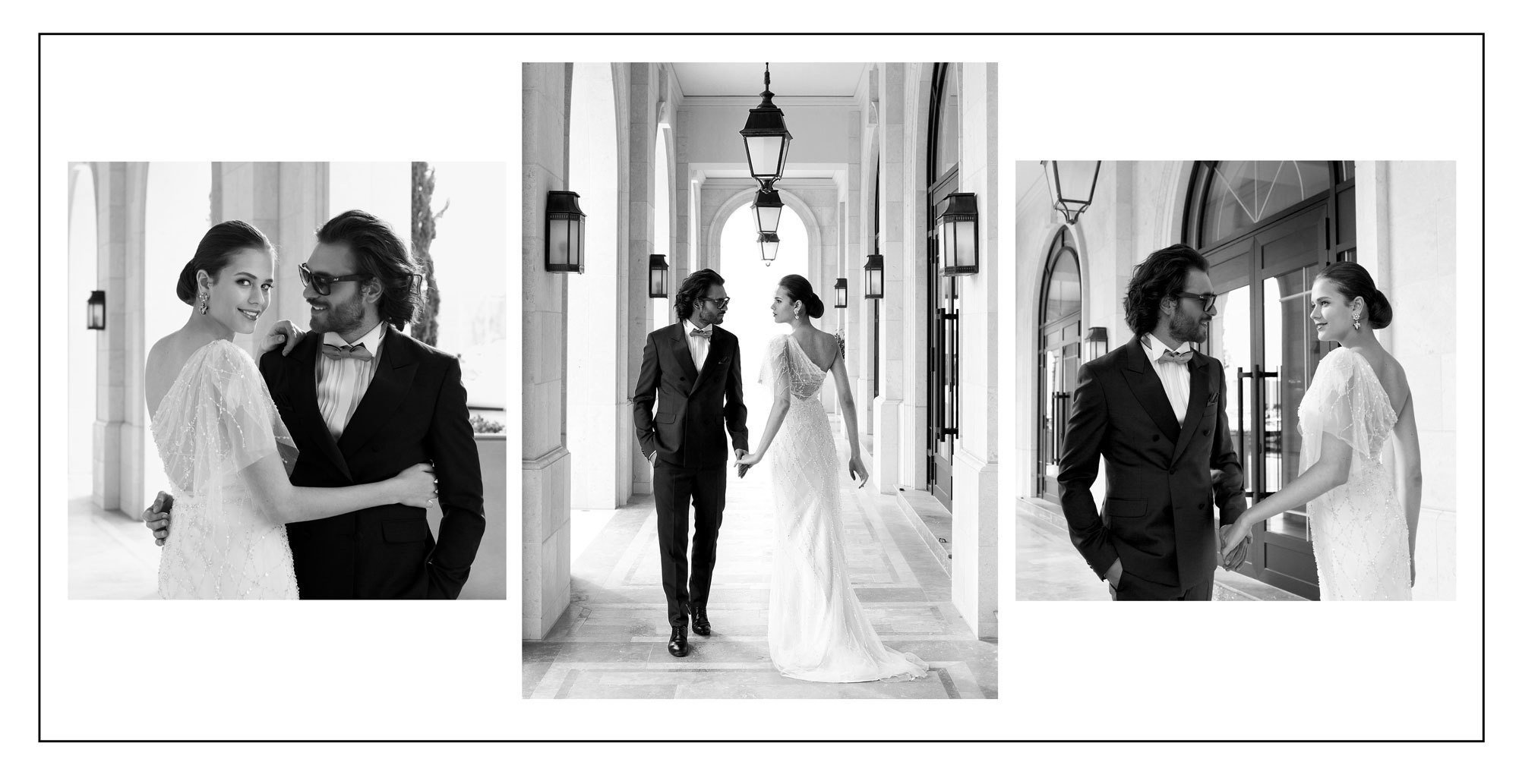 стильные черно-белые свадебные фотографии