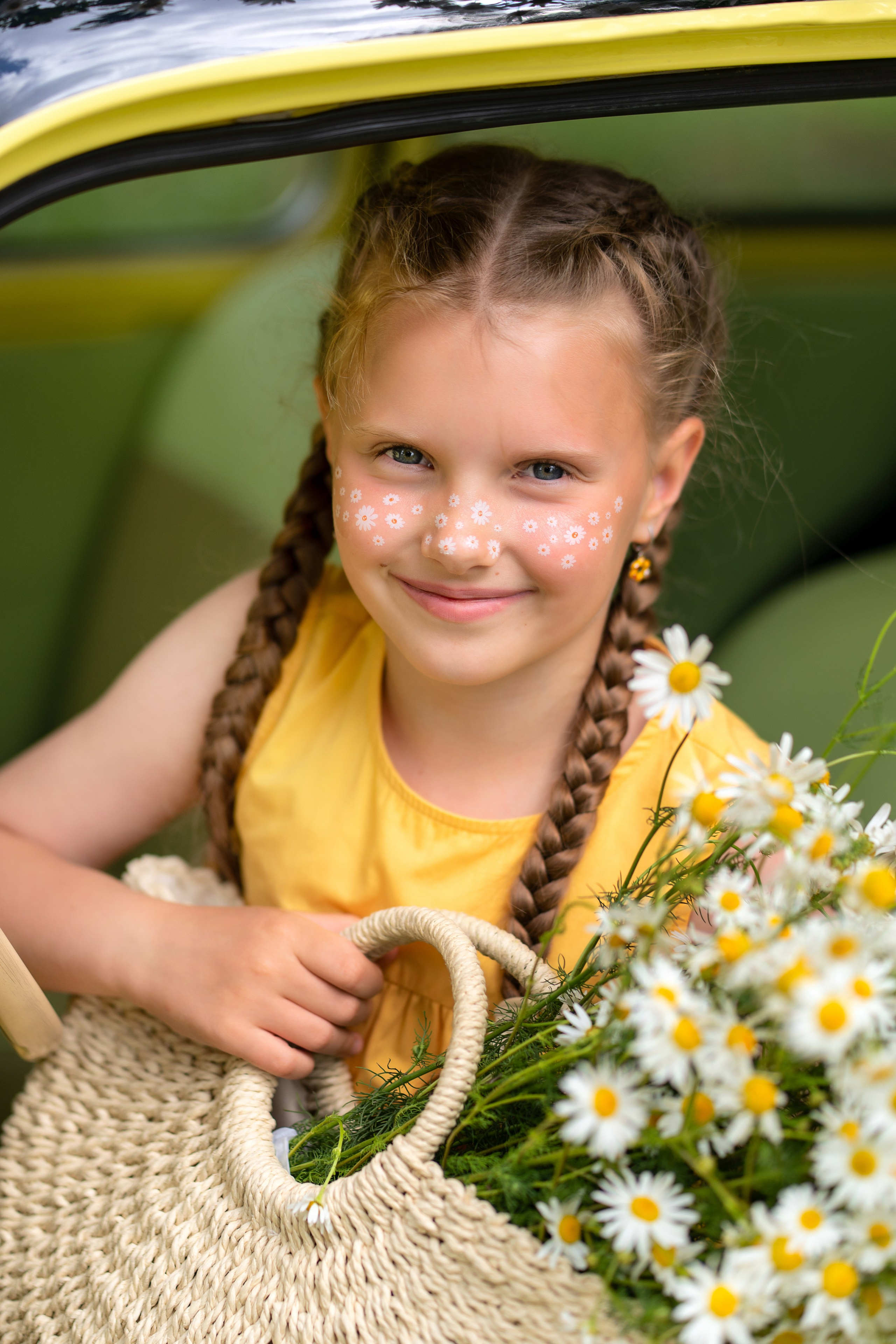 Фотодень Машина с ромашками. Семейный и свадебный фотограф Минск, Беларусь Анна Орловская