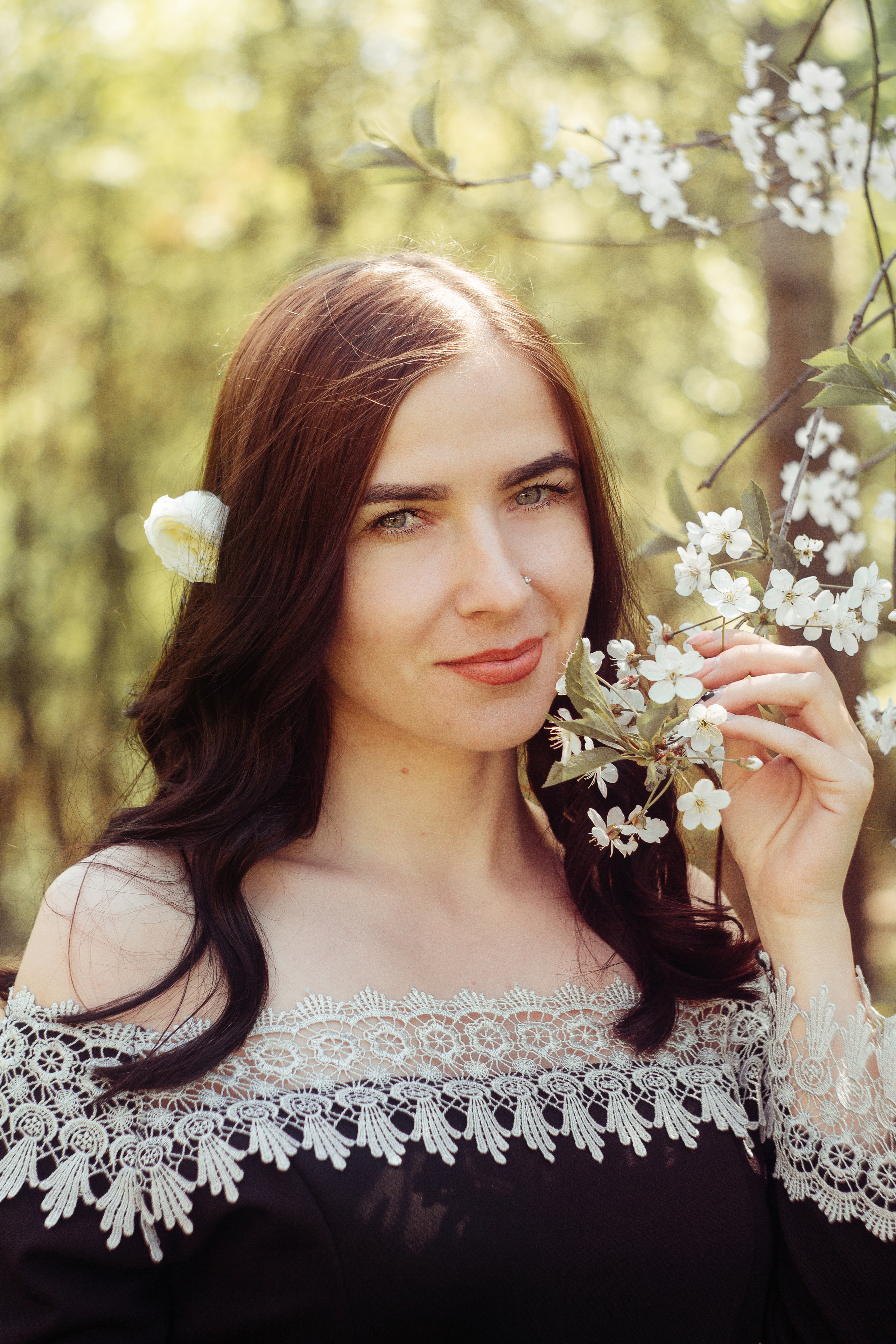Алена в цвете вишни. Свадебный и семейный фотограф в Рязани Анастасия