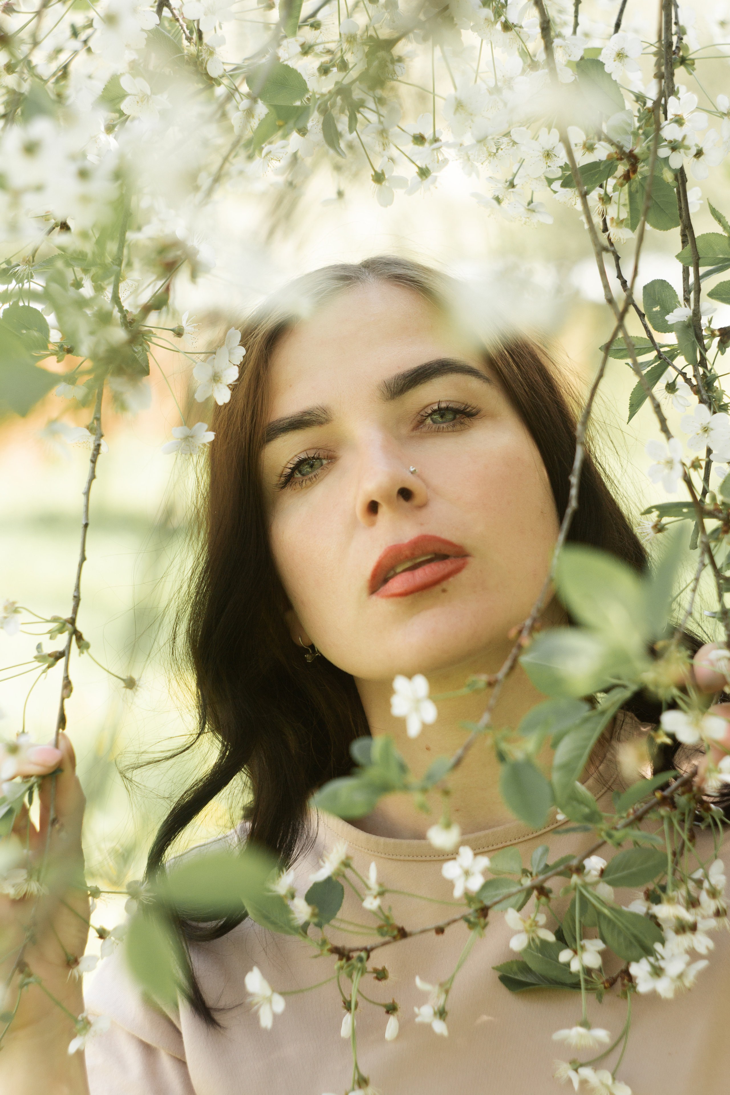Алена в цвете вишни. Свадебный и семейный фотограф в Рязани Анастасия