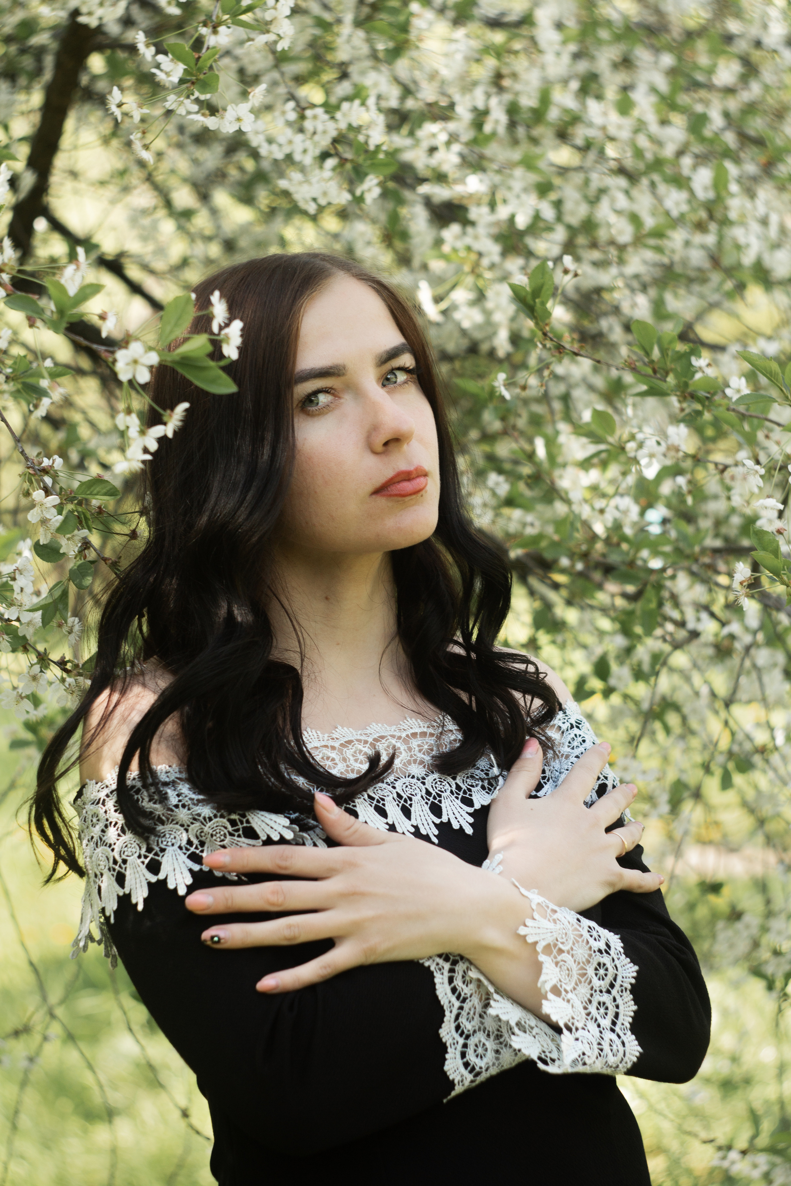 Алена в цвете вишни. Свадебный и семейный фотограф в Рязани Анастасия