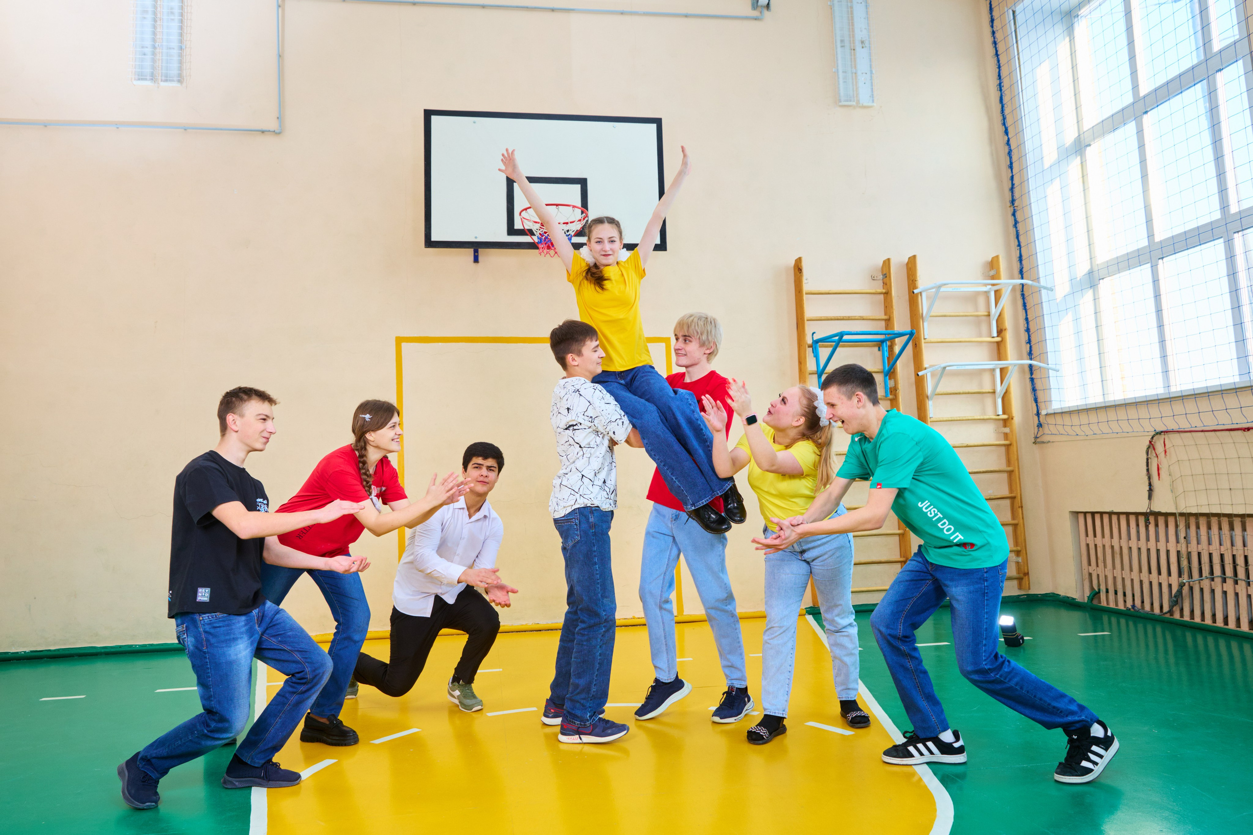 Съемка в школе Борска