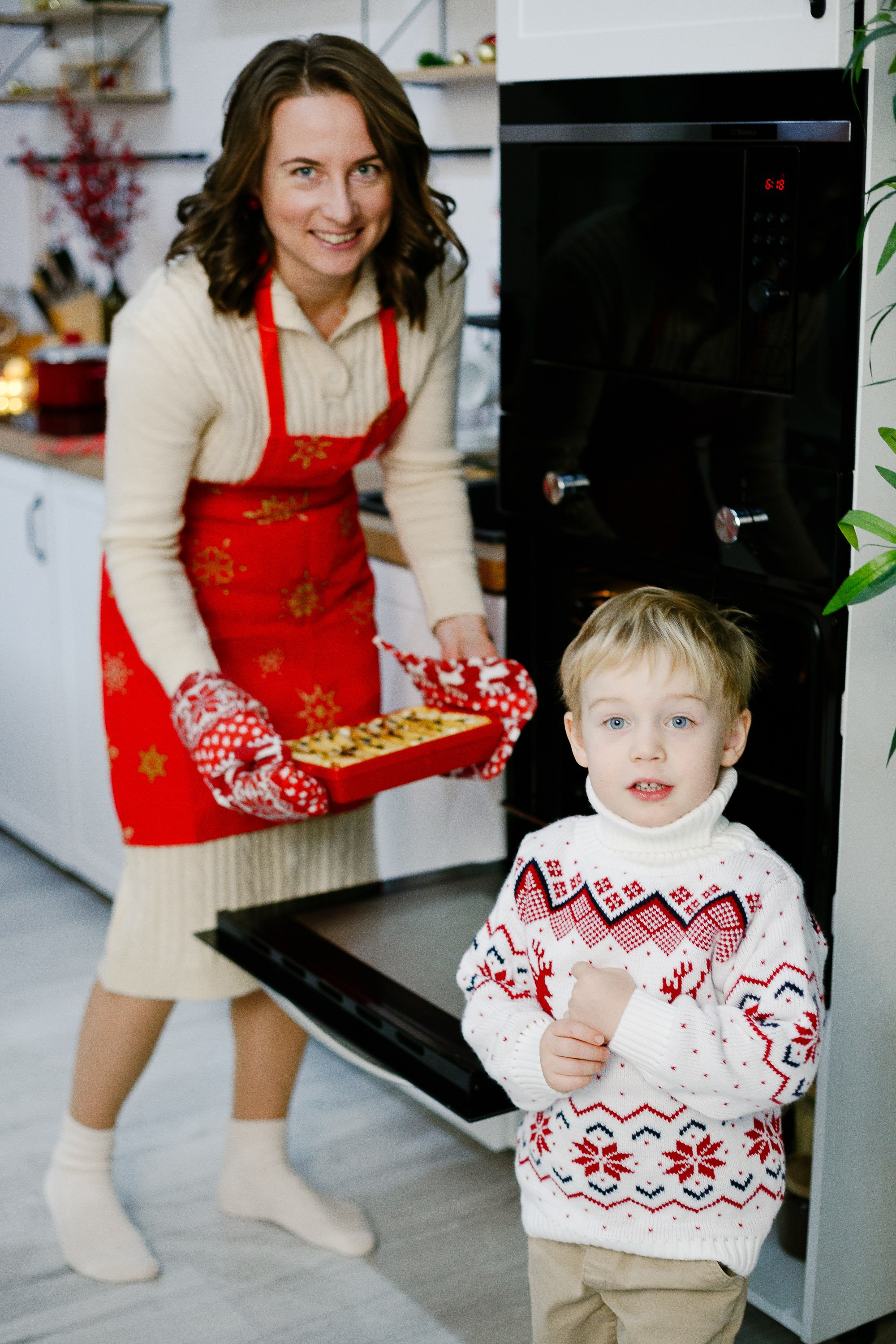 Новогодняя семейная фотосессия в студии