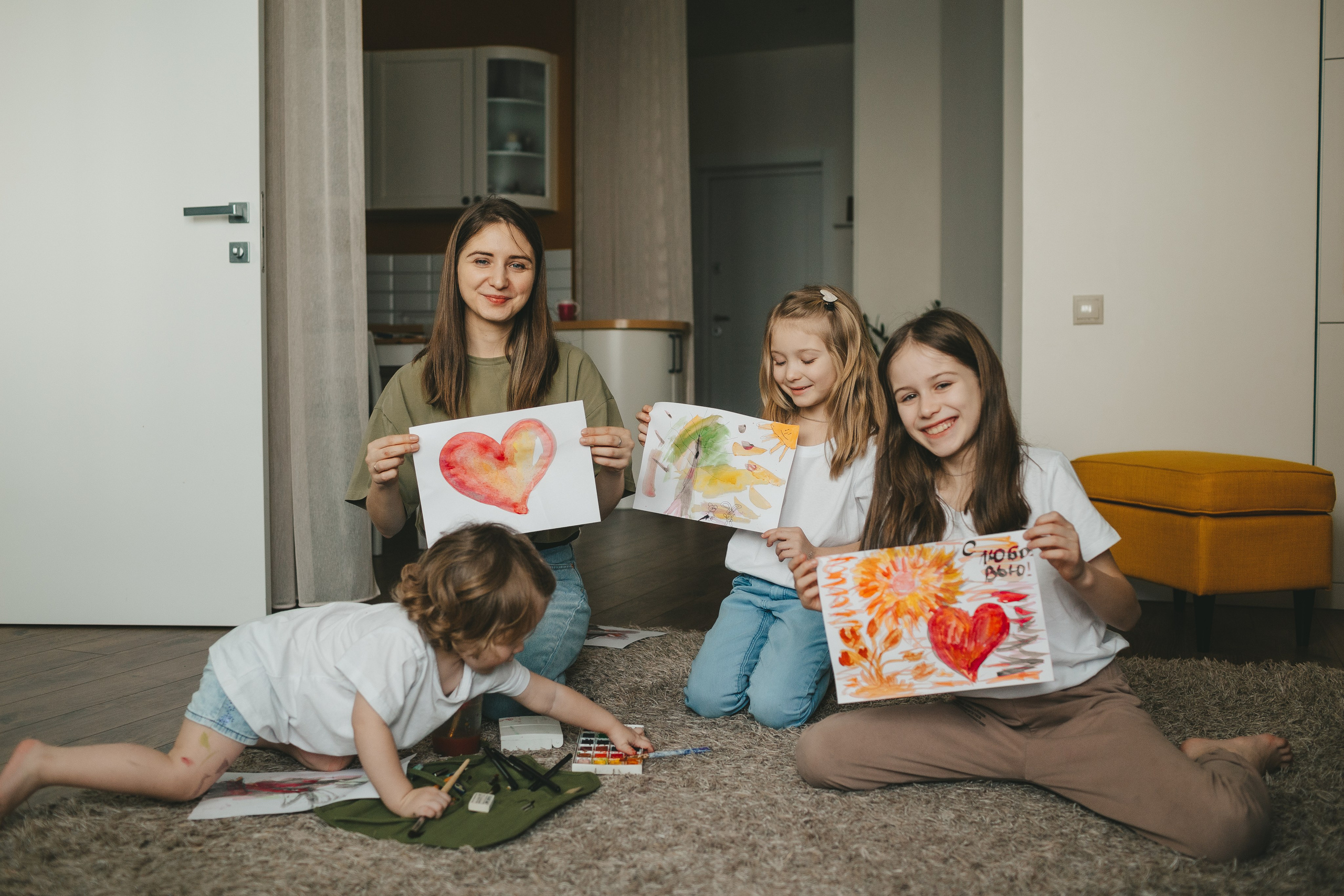 Семья Пети и Алёны (домашняя фотосессия). Семейный и детский фотограф и видеограф в Москве, Дрокина Наталья