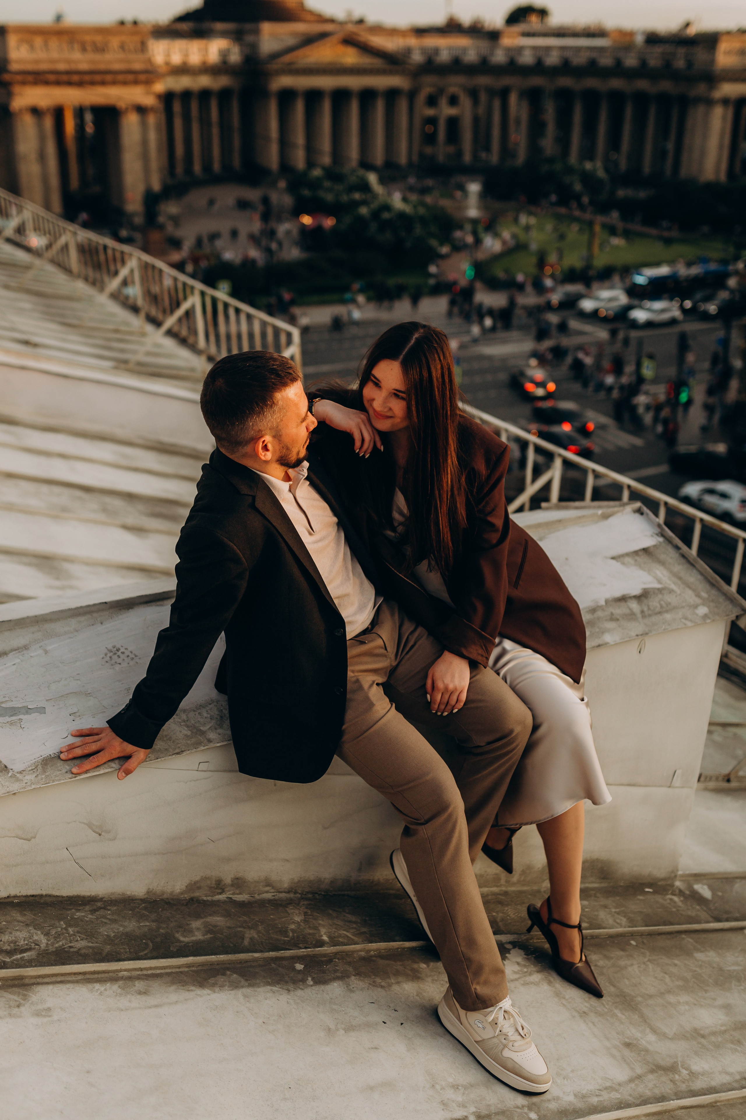 LoveStory на крышах Питера. Фотограф Санкт-Петербург Князева Елизавета