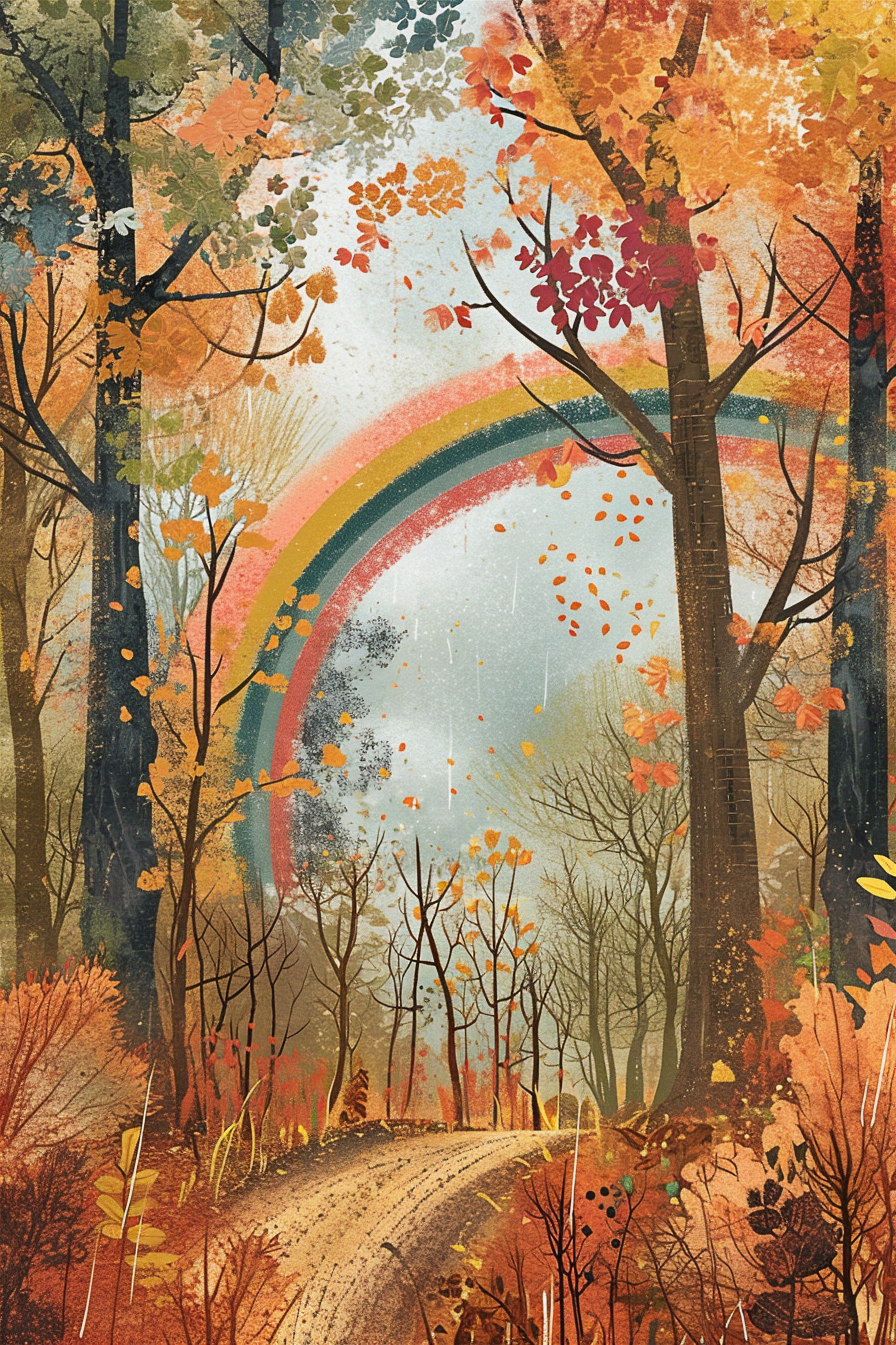 Радуга в осеннем лесу. Юлия Космо — фуд-фотограф, предметный стилист, Москва