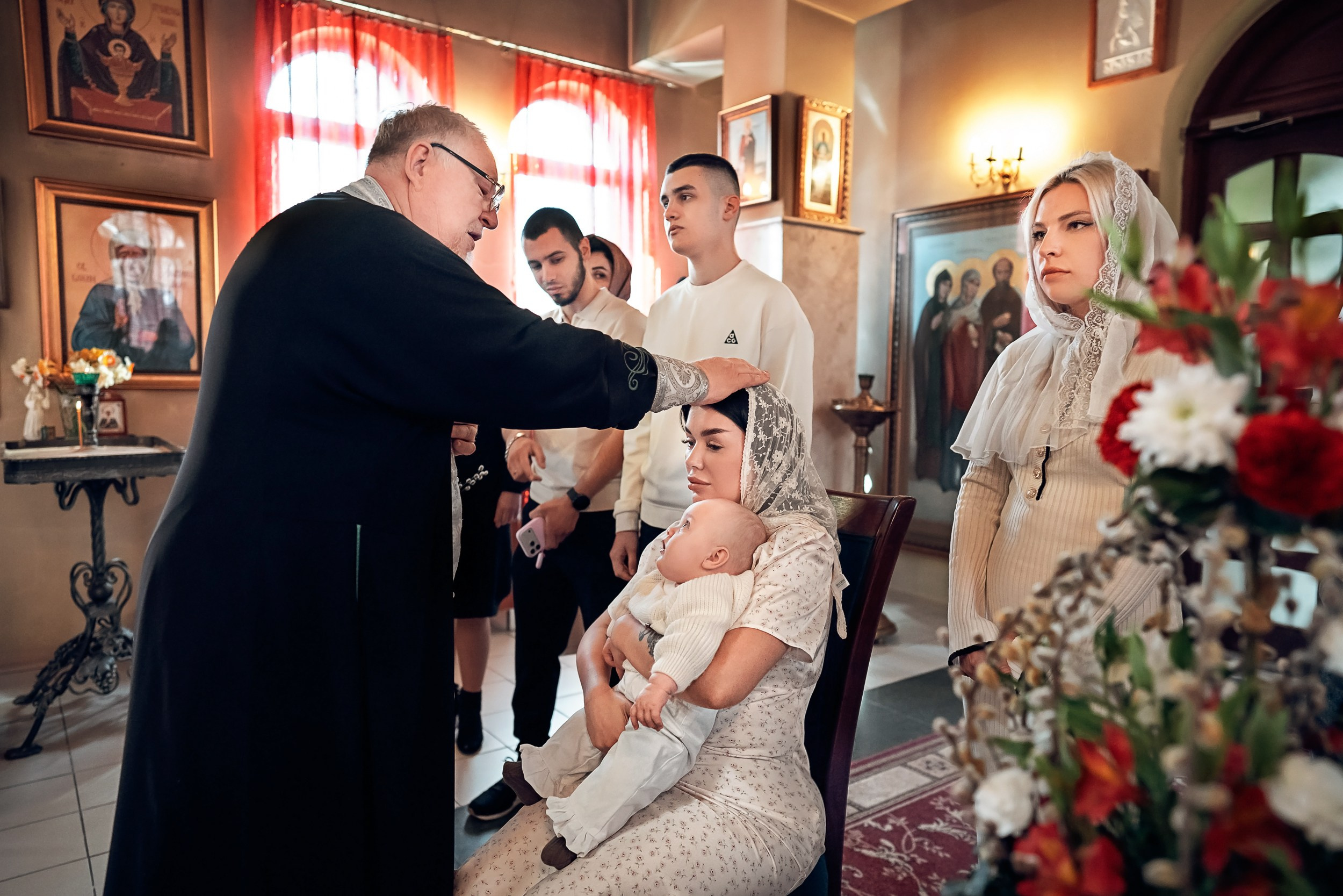 Крещение в храме Прп.Сергия Радонежского с. Орлиное. Церковный фотограф Севастополь