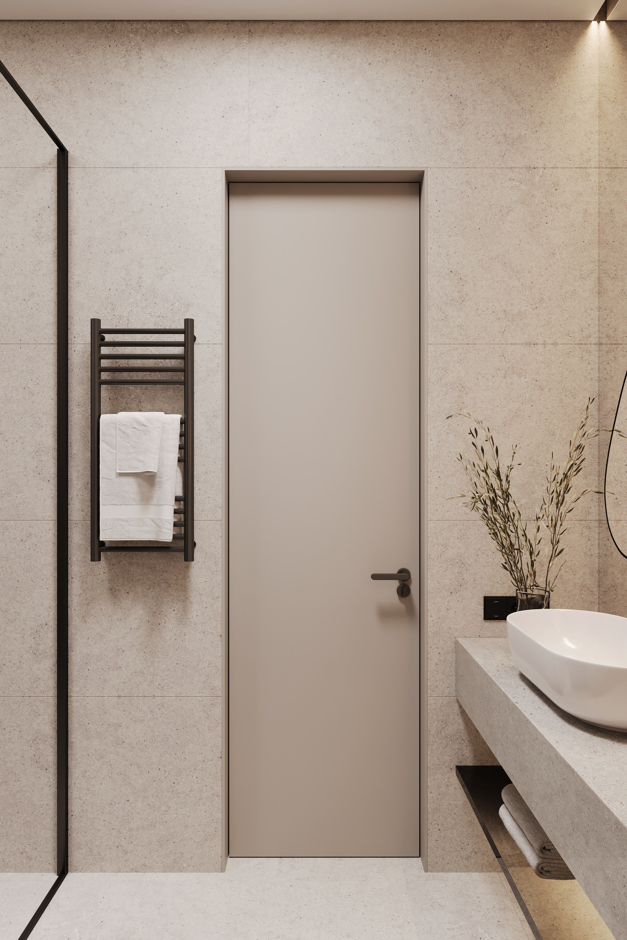 Bottle and Beige. Дизайн интерьера | 3D визуализация | Миланская Марина