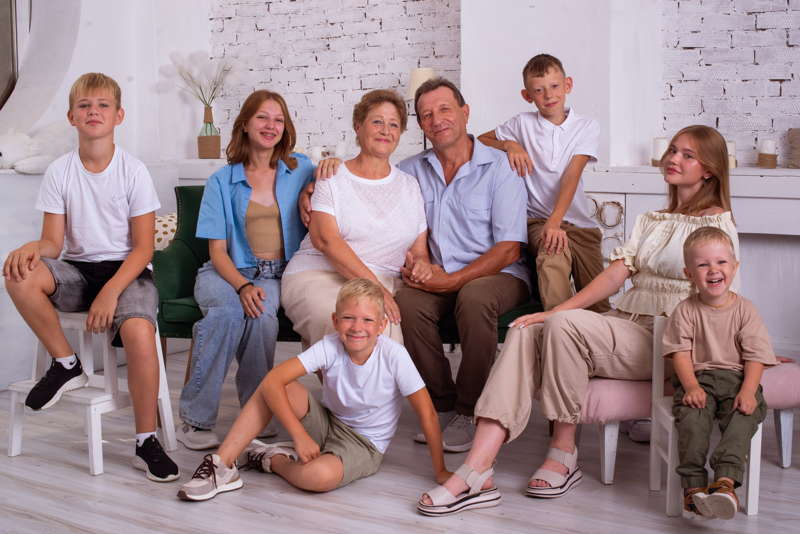 Съемки большой семьи. Семейный и детский фотограф в Юрге Альфия Опарина
