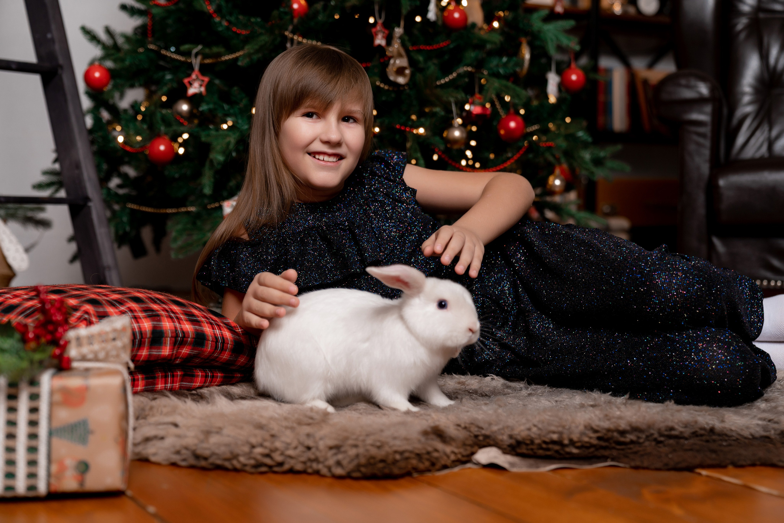 Новогодняя фотостудия. Семейный фотограф СПб Анастасия Василь. Фотосессия на годик