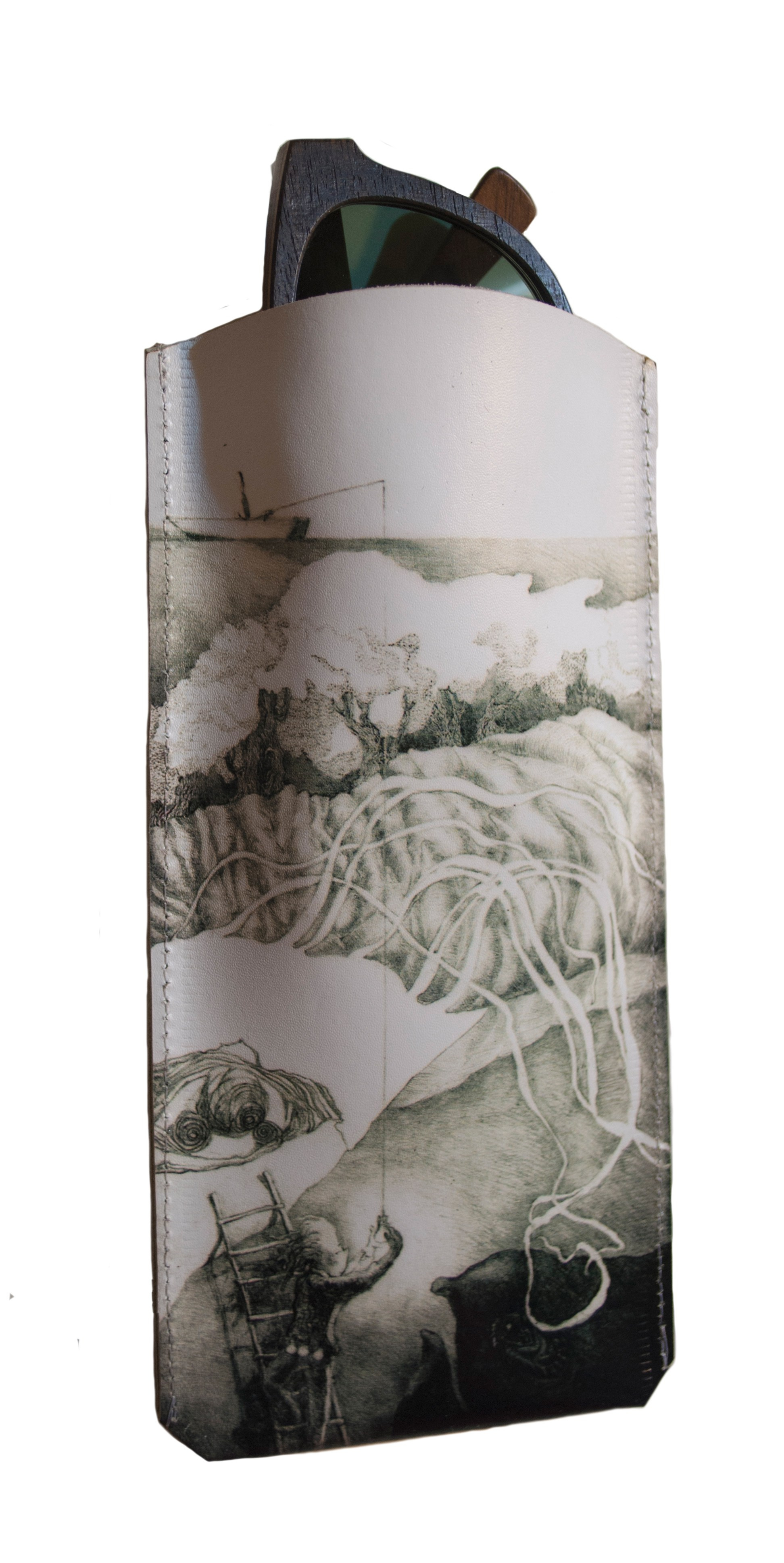 Чехол для очков "Свидетели и адресаты", натуральная кожа