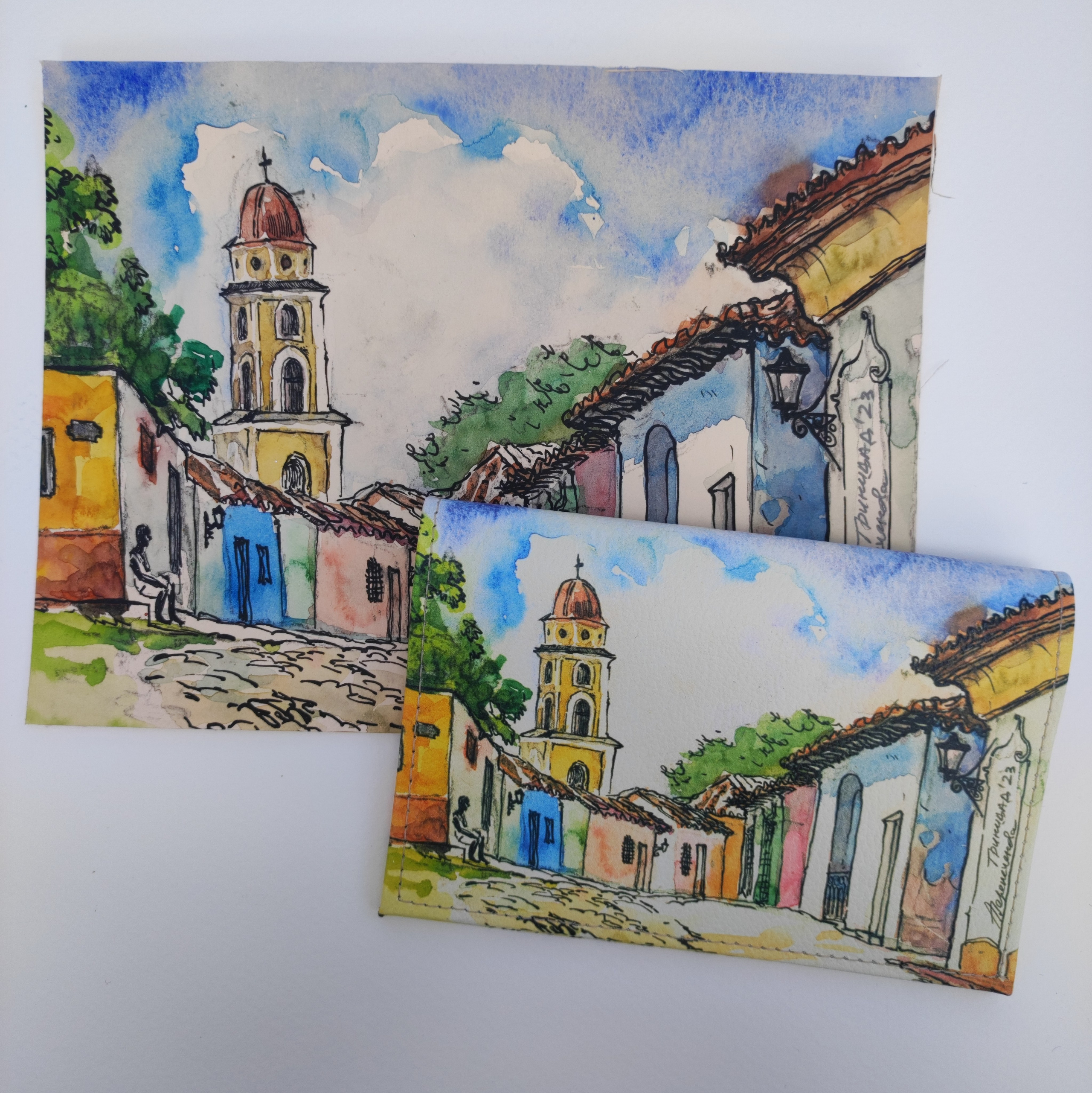 Обложка на паспорт "Тринидад", натуральная кожа