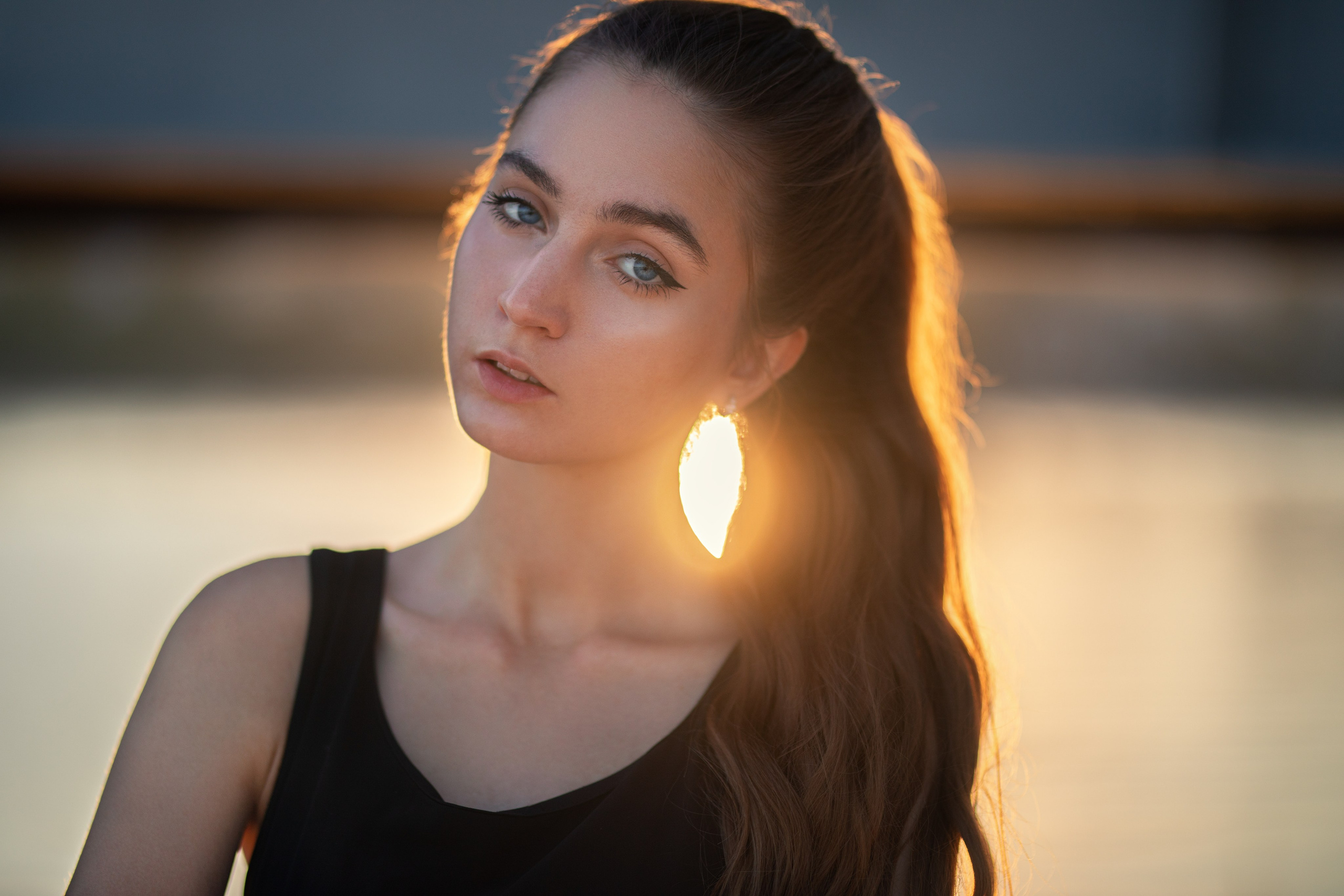 Летняя съемка с Дианой на берегу реки