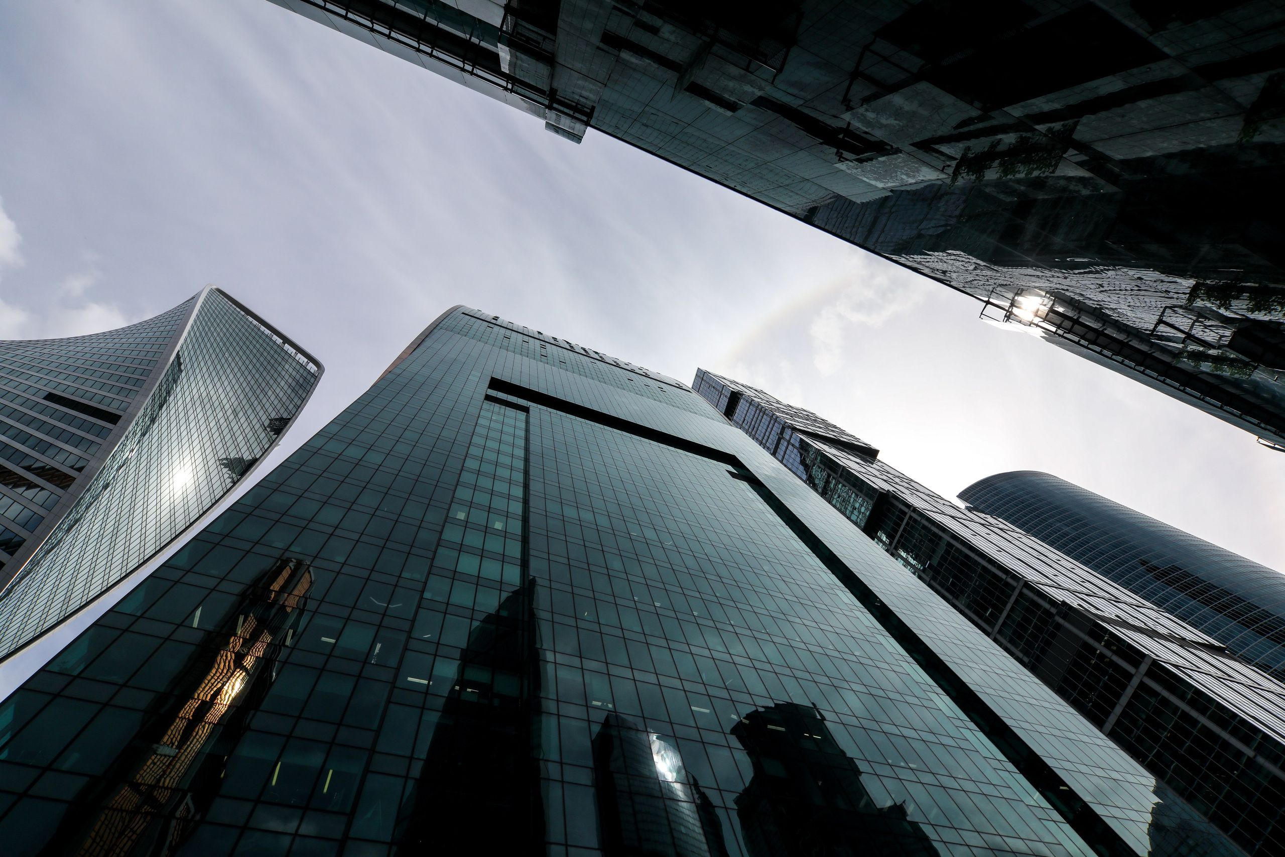 Skyscrapers of the Moscow International Business Center, known as "Moscow City", Moscow, Russia