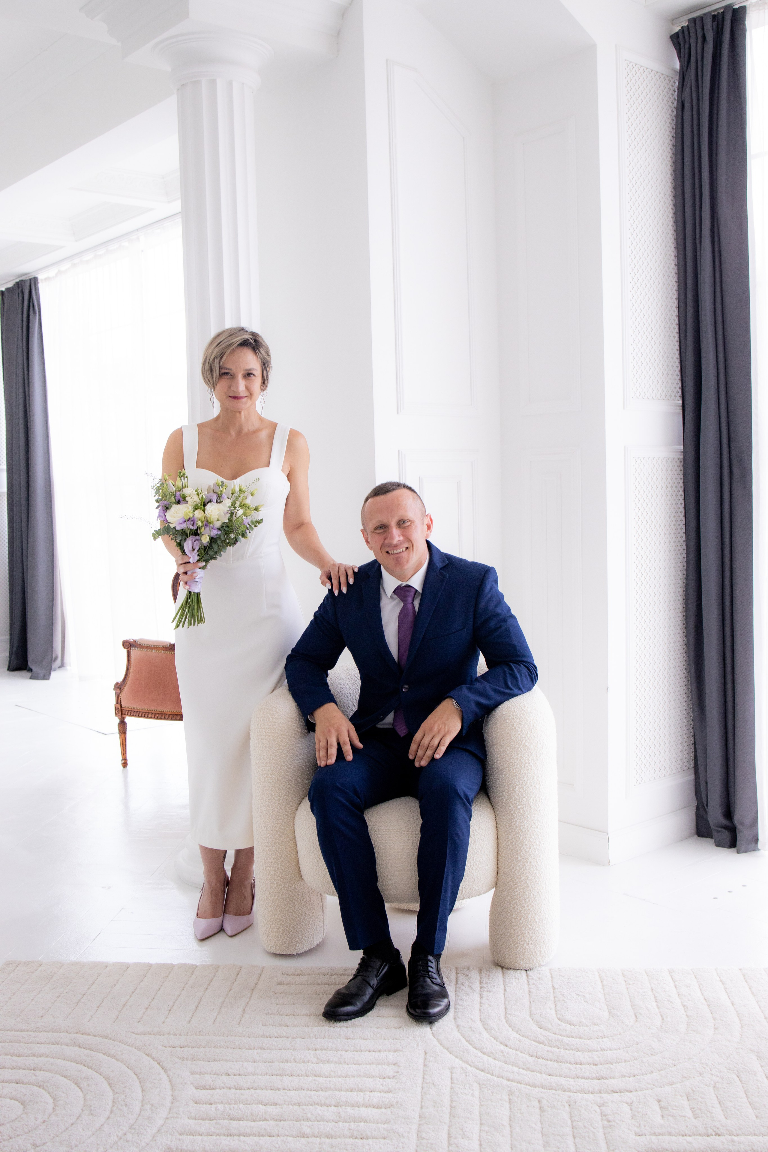 Иван и Мария (с семьей в фотостудии). Фотограф Новосибирск