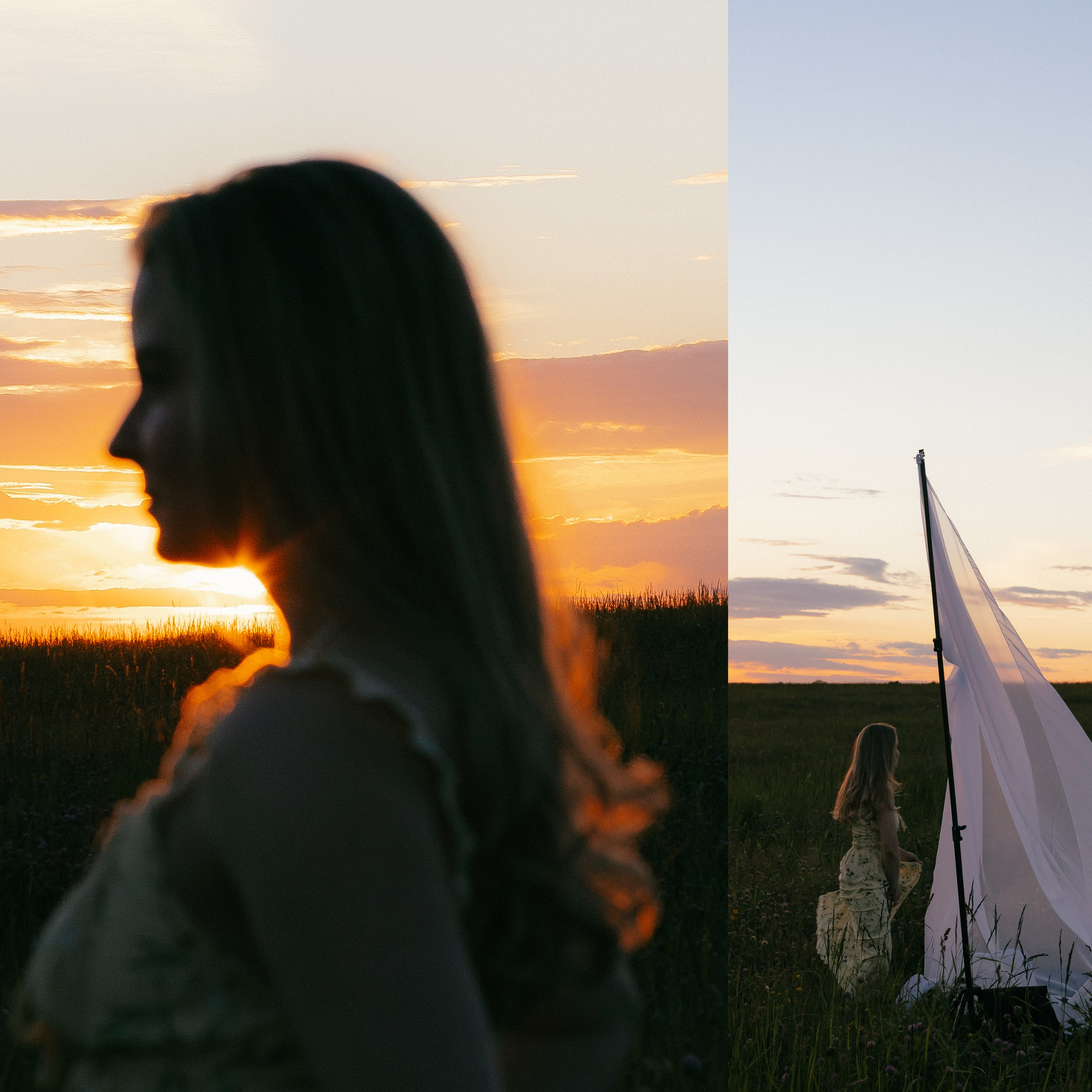 В поле на закате. Свадебный фотограф в Нижнем Новгороде Генеральская Ира