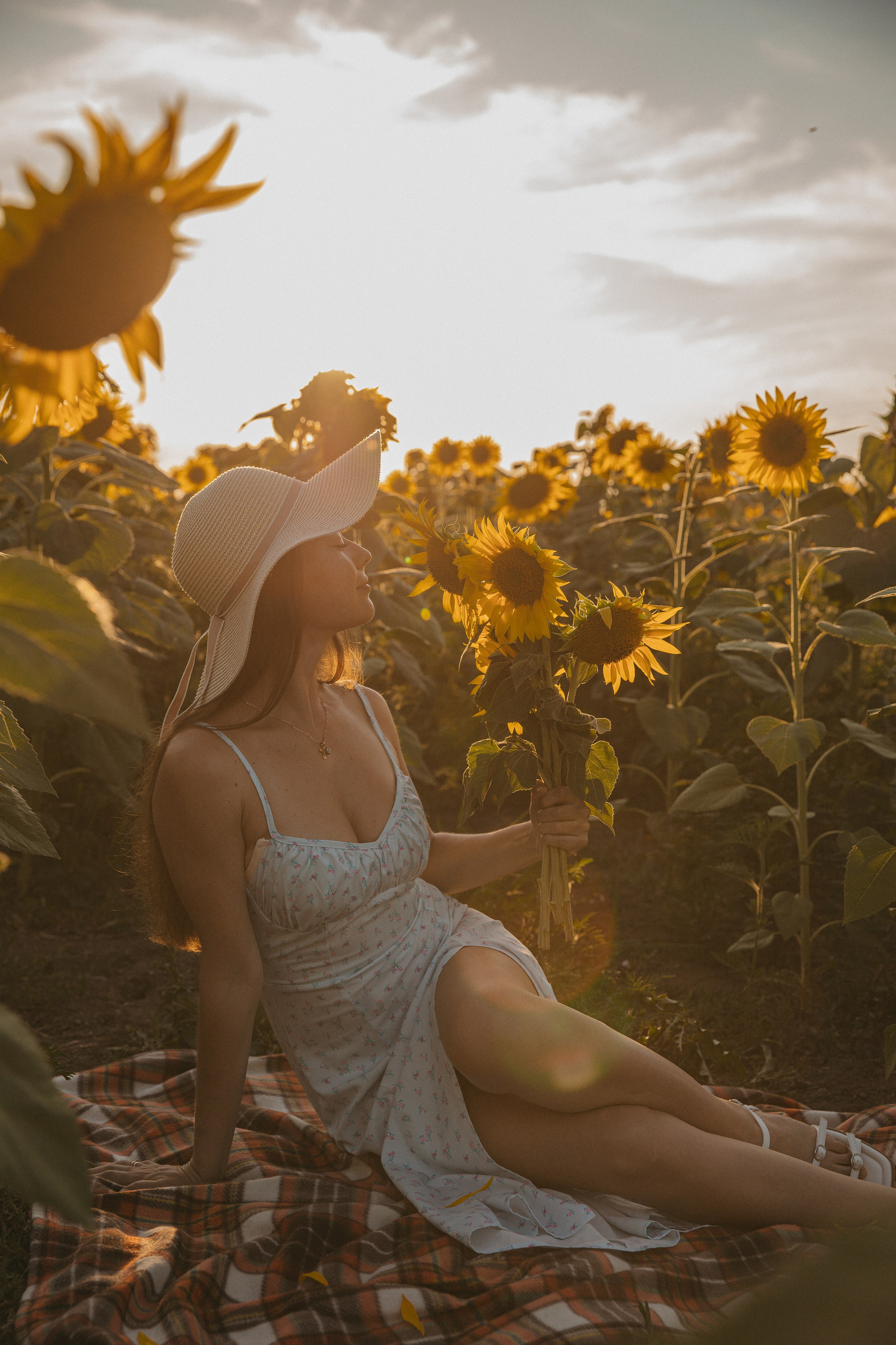 Сьемка в подсолнухах