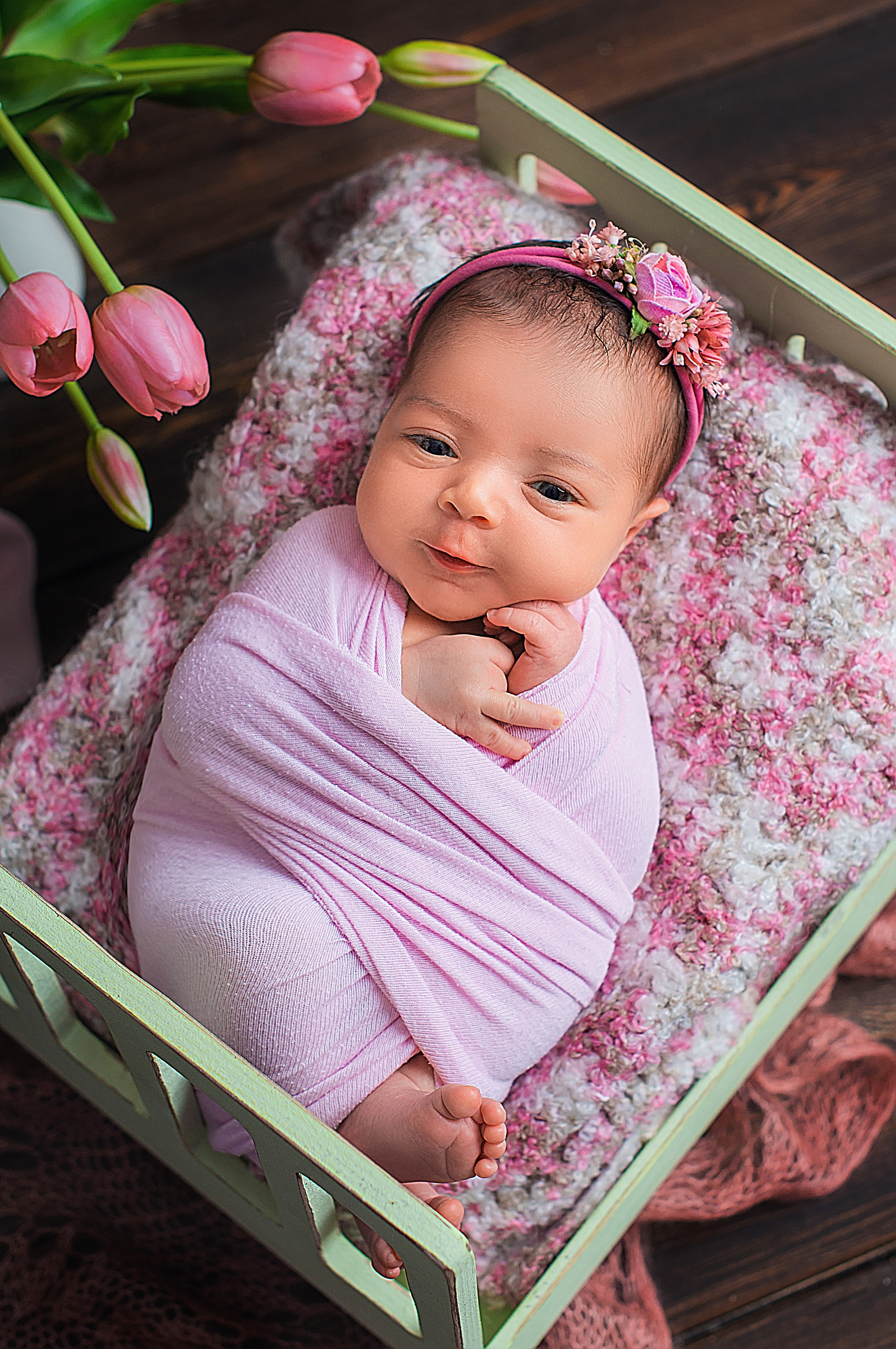 Сафия 19 дней. Фотограф новорожденных Краснодар Малышенко Надежда