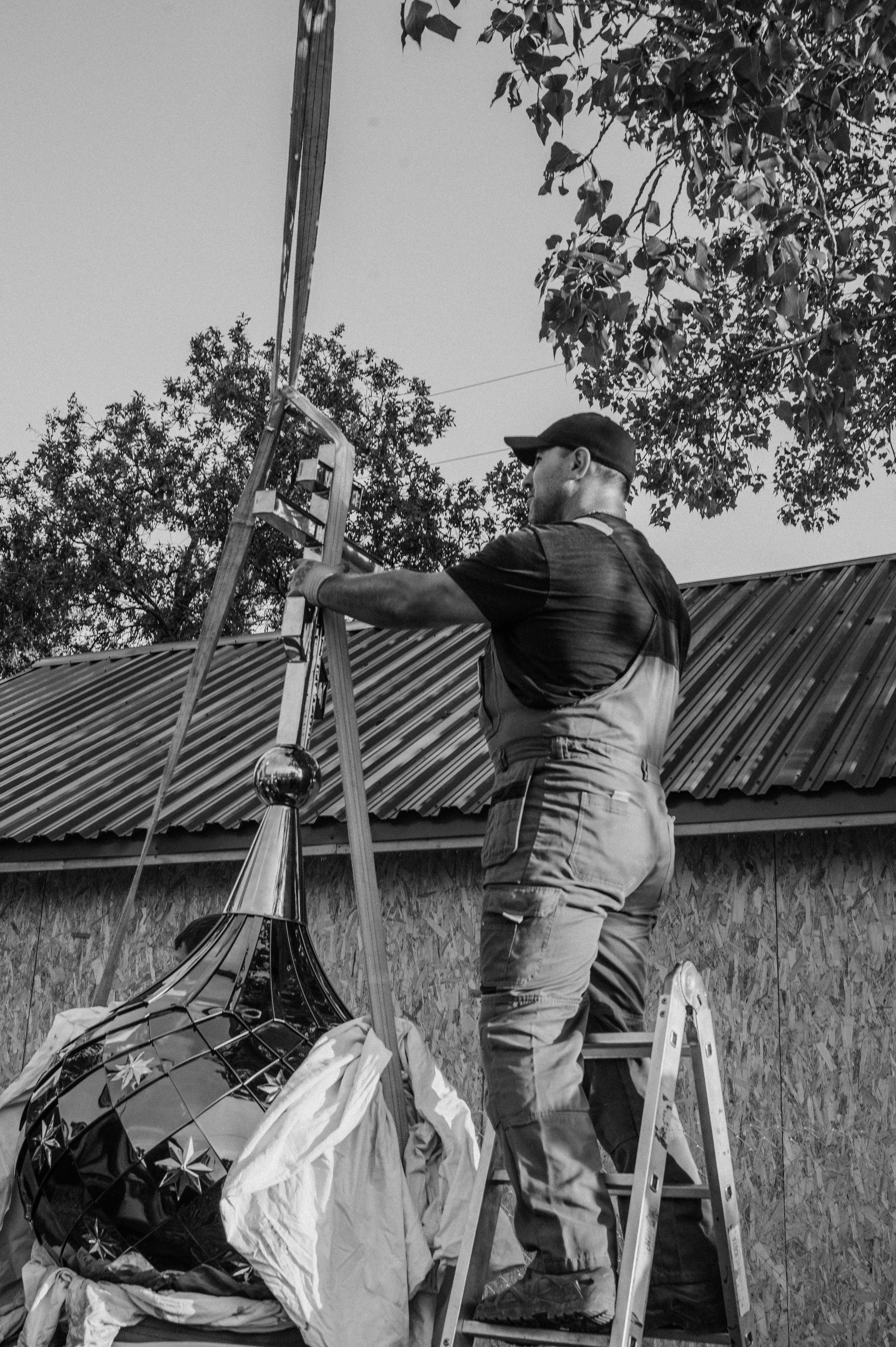 Освещение купола в храме Казанской иконы Божьей Матери х. Закутский. Церковный, семейный и репортажный фотограф Волгоград, Волжский