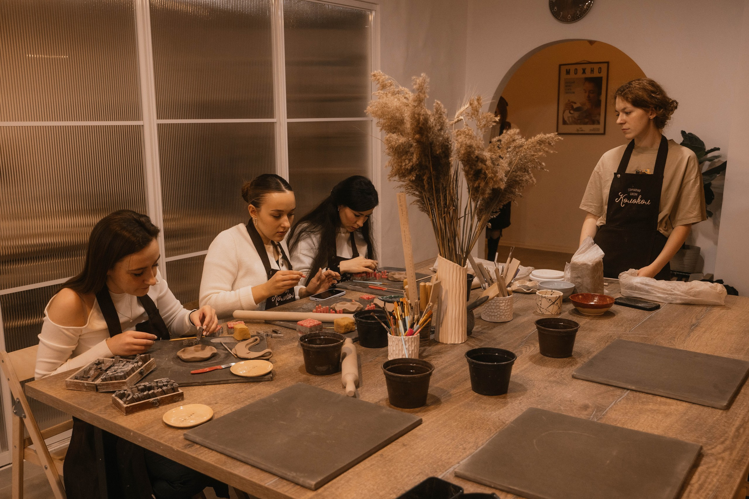 День рождения в гончарной мастерской. Свадебный, семейный фотограф в Рязани Лена Брант