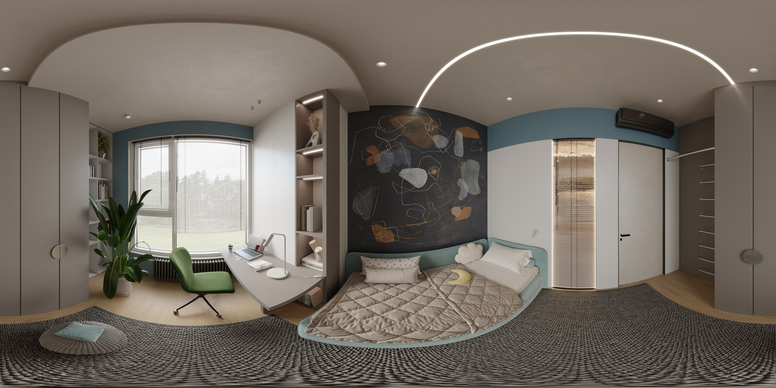 Квартира для LSD Bureau. 3D визуализация интерьера и архитектурной среды