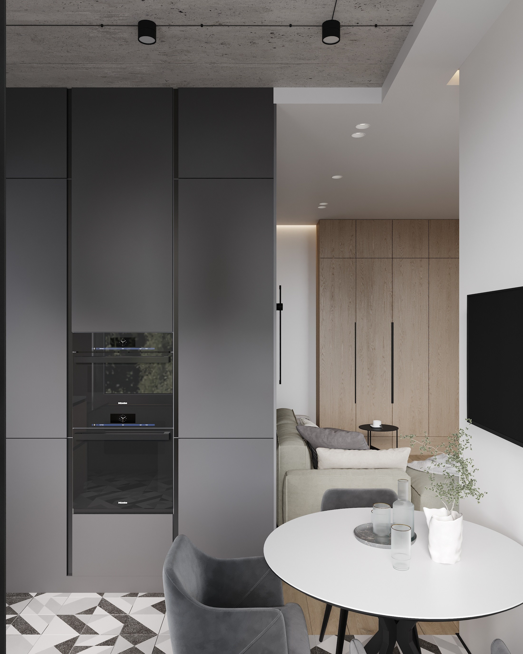 ЖК Sedanka Hills 46.0 кв.м. Дизайнер интерьера и 3D визуализатор Ванчугова Ольга