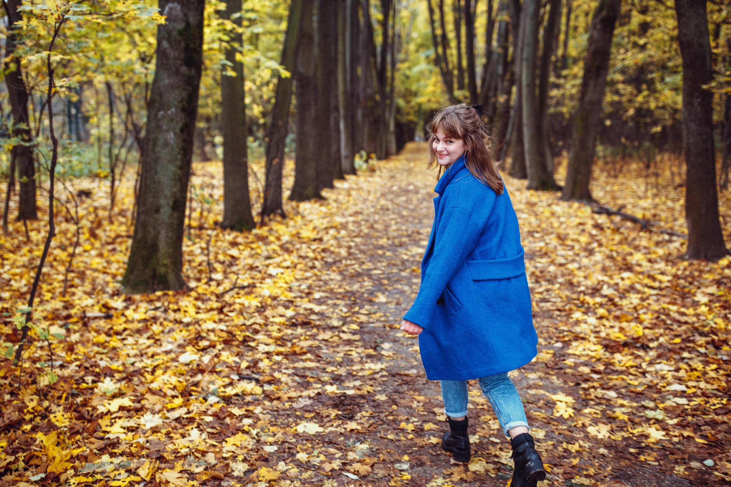 Осенняя прогулка Анны в Кусково. Фотограф — Евгений Свистков