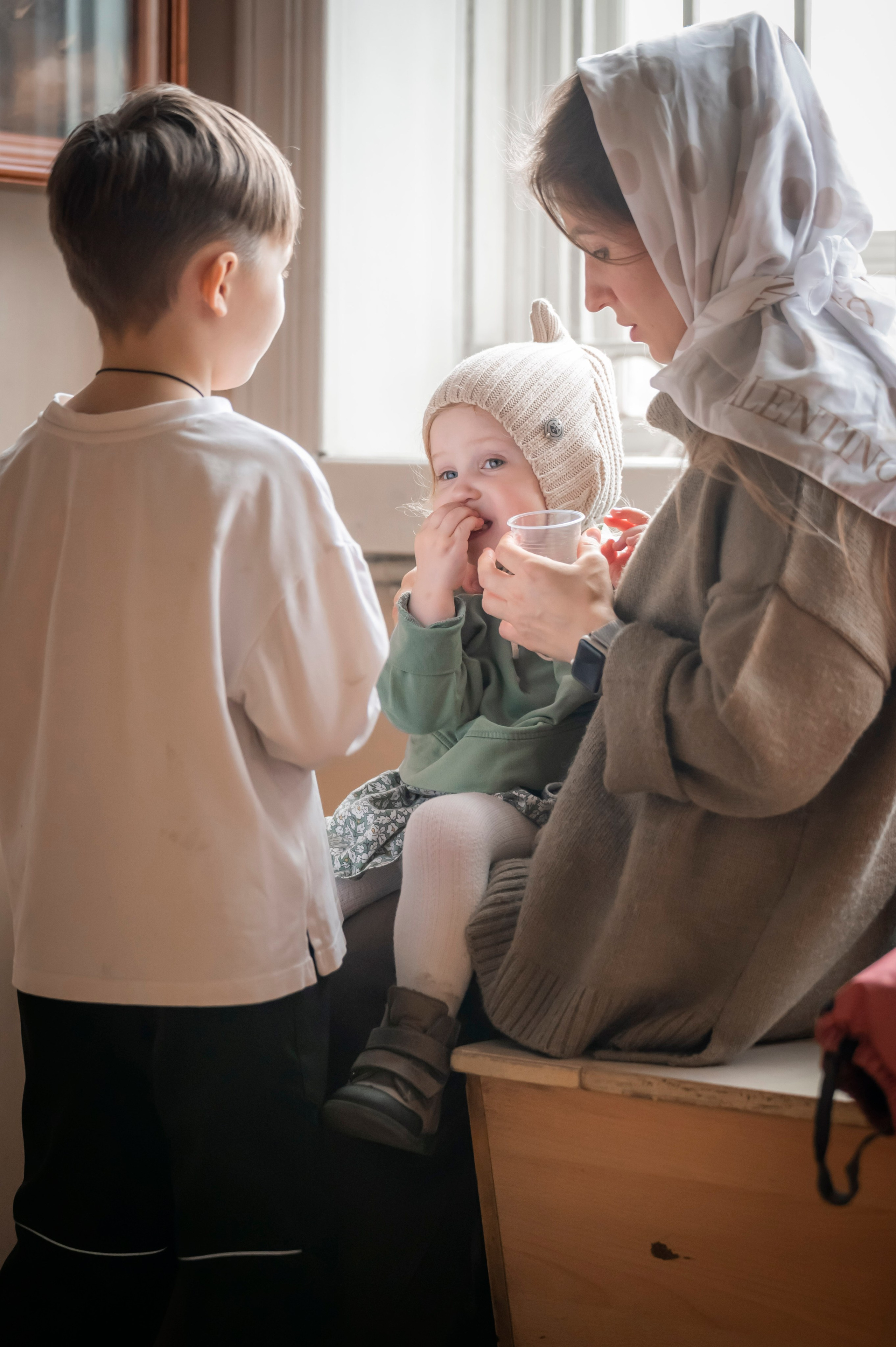 Богородский храм. Благовещение. Божественная Литургия. Антон и Татьяна Денисенко — В храме