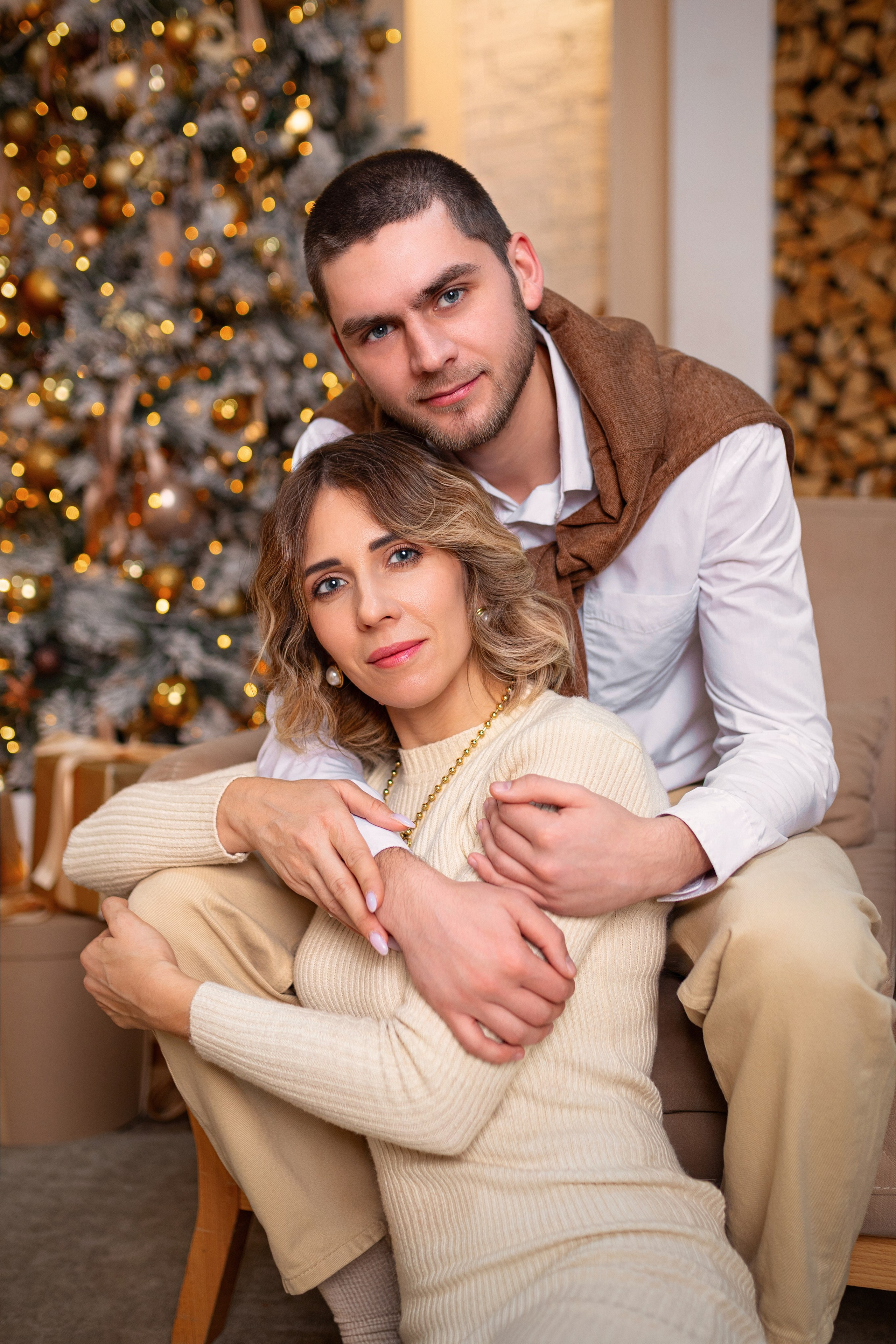 Новогодняя фотосессия в трех поколениях зал Норд. Трубинова Екатерина | Семейный фотограф | Москва