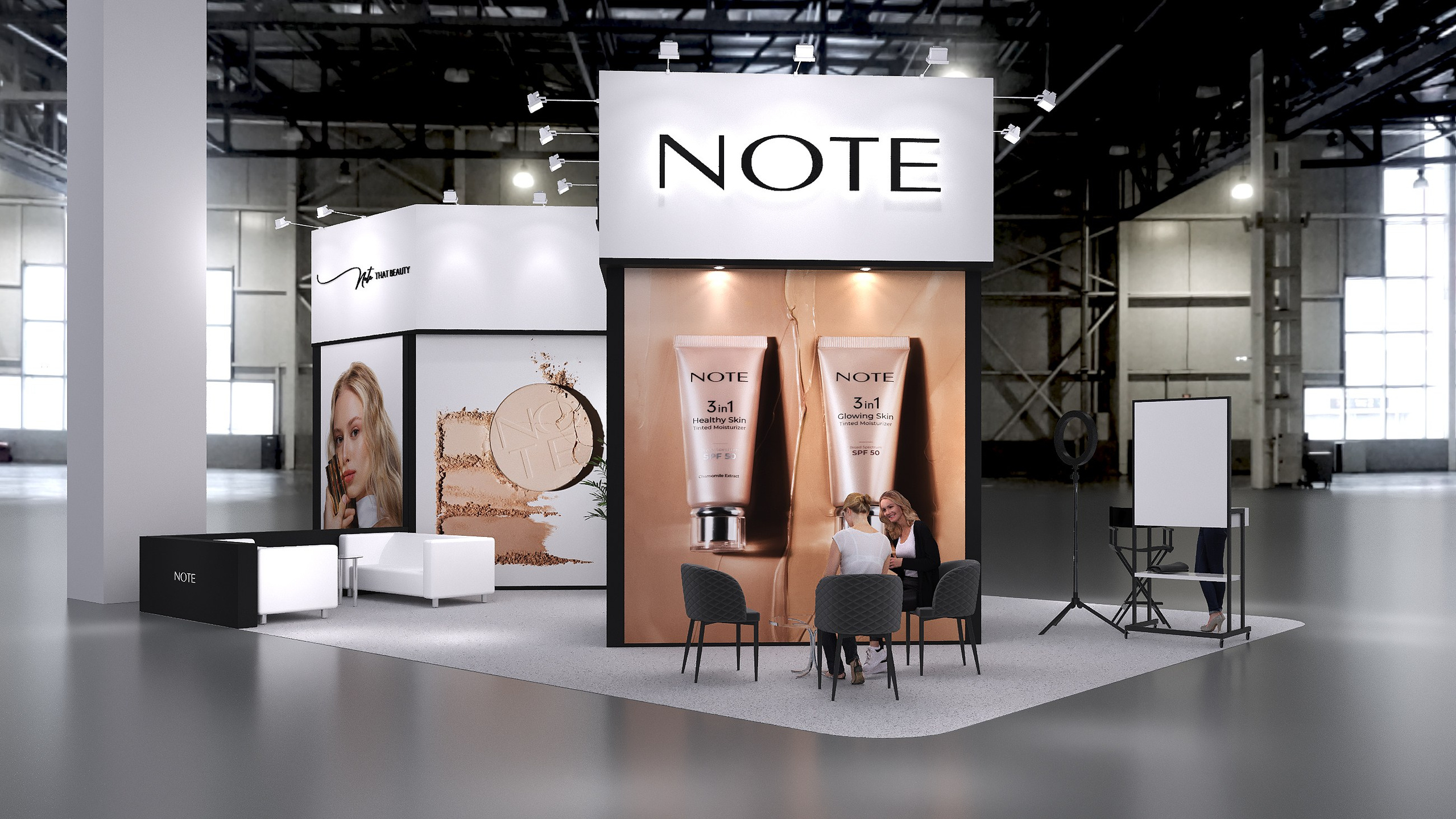 Дизайн и реализация выставочного стенда NOTE. InterCharm 2025. Выставочные стенды. Студия интерьера