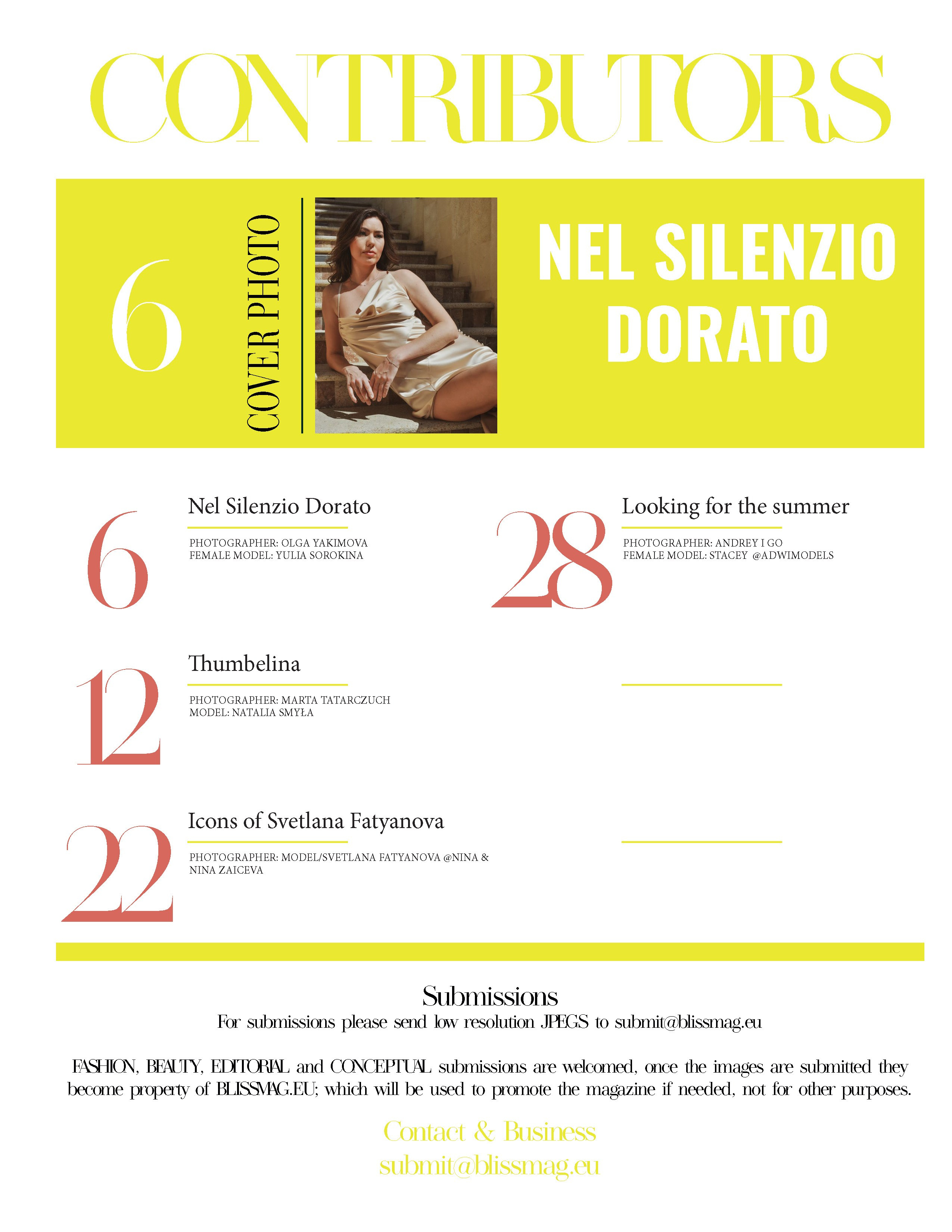 Model Bliss magazine, Rome, Italy. Светлана Фатьянова