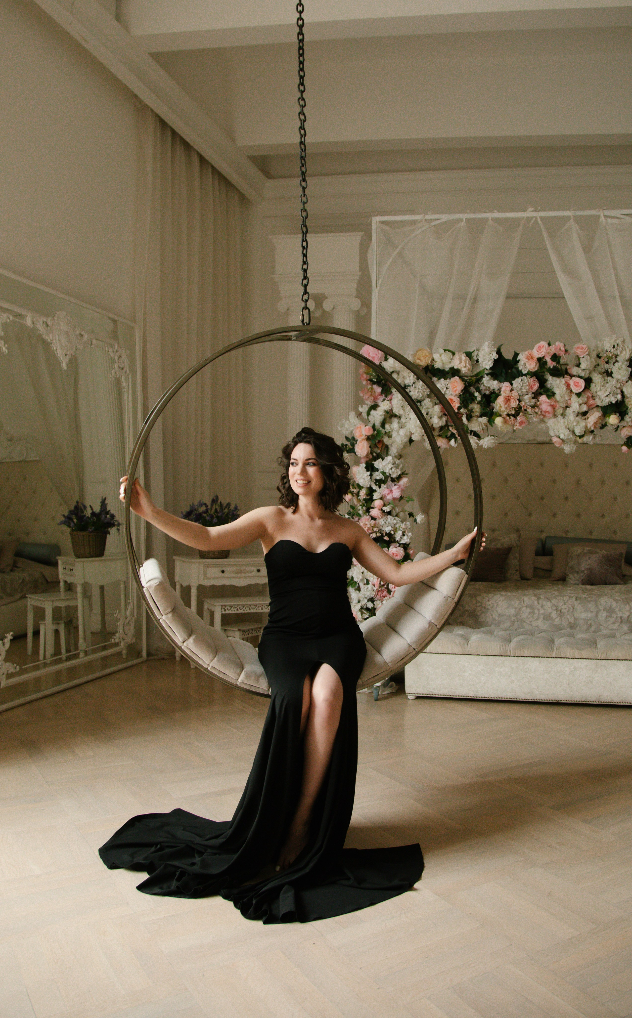 Чёрное платье. Свадебный и семейный фотограф Анастасия Романова в Москве и Московской области