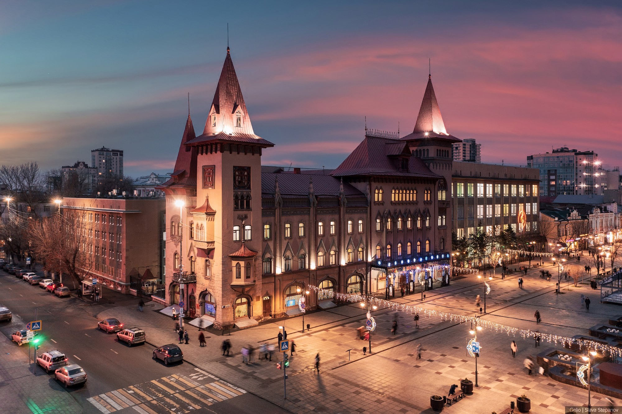 Саратов здание центр с высоты