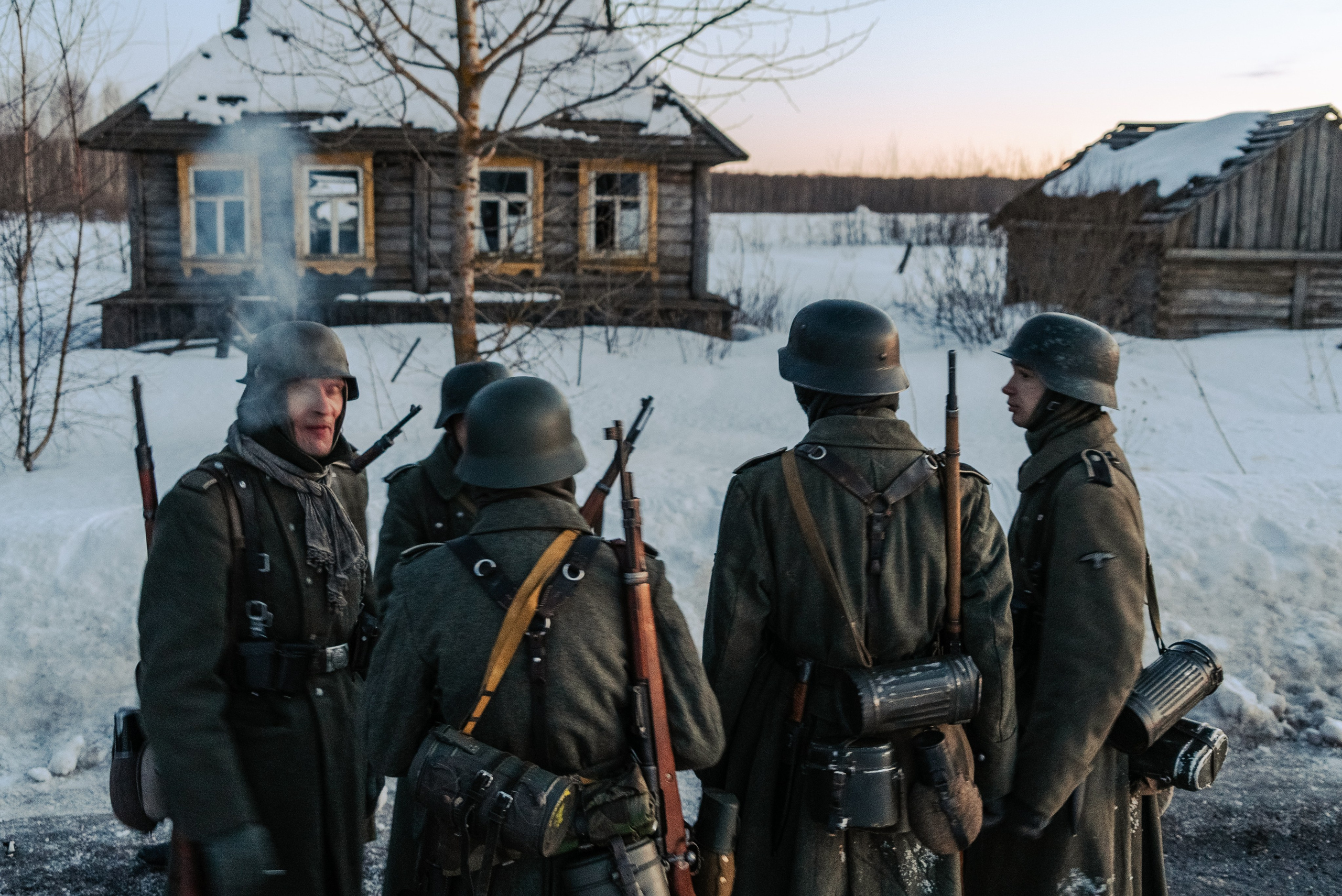 На съемках фильма «Июньская полынь». Мария Колесникова