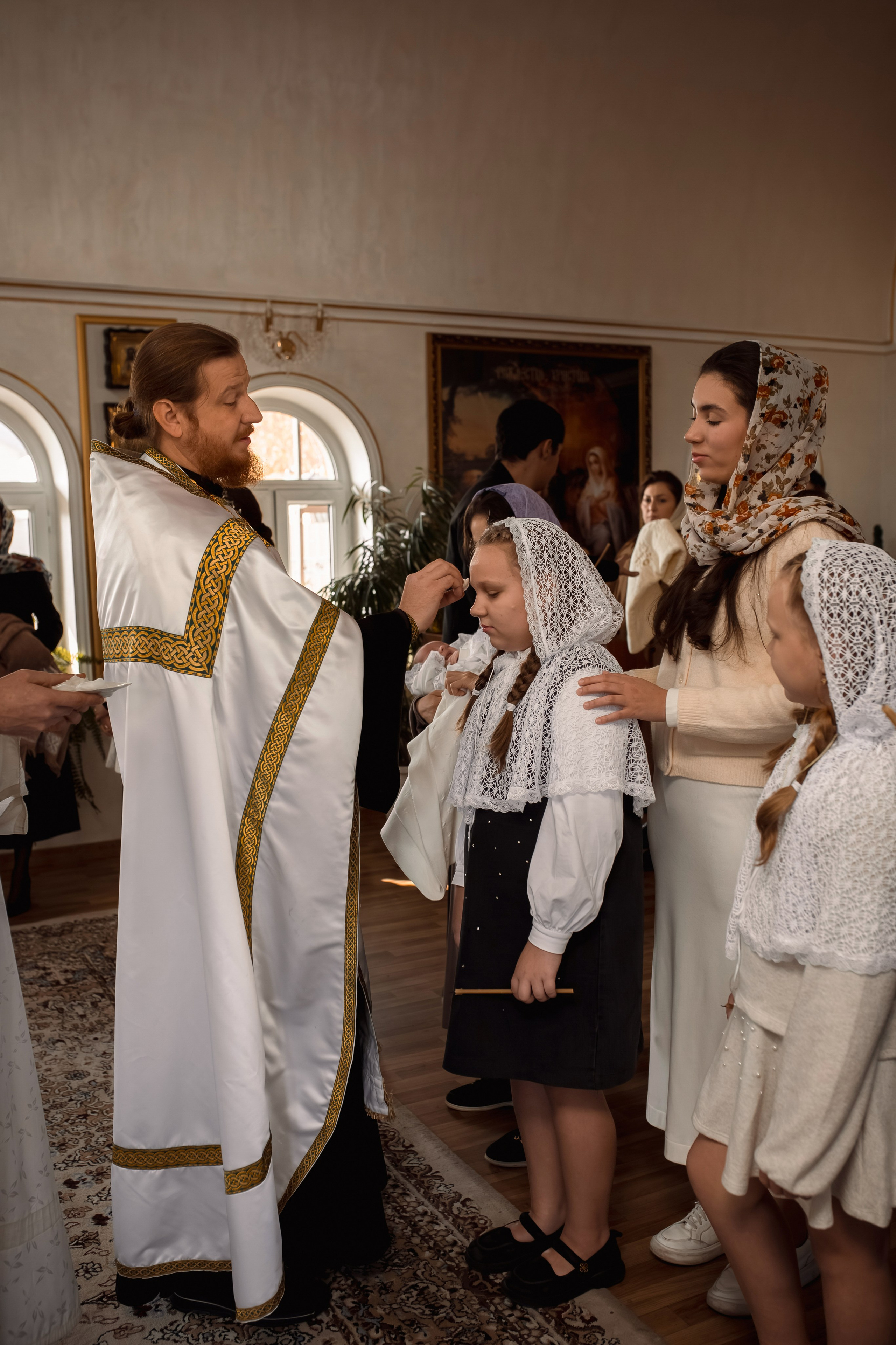 Крещение сестрёнок в храме священномученика Ермогена. Фотограф на Крещение и Венчание в Ташкенте